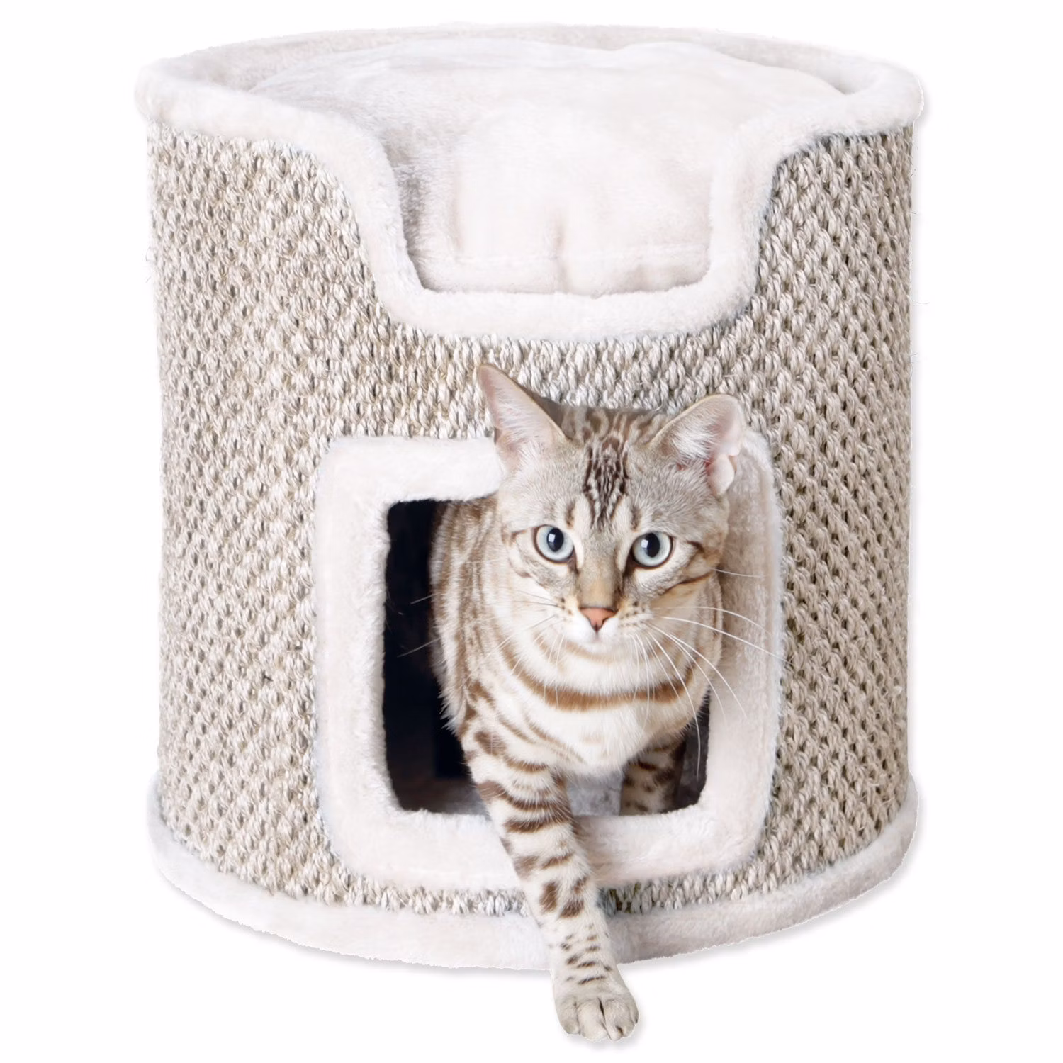 Odpočívadlo Trixie Ria Cat Tower svetlo šedé-prírodné 37cm