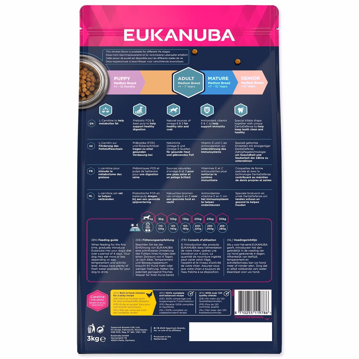 Krmivo EUKANUBA Adult Medium 3kg