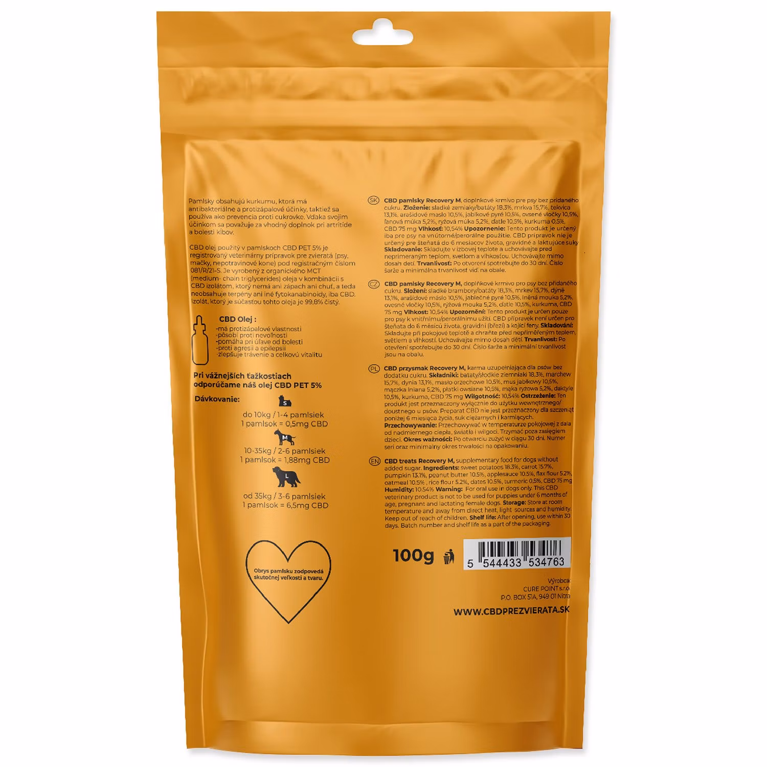Pamlsok CBD Recovery M 100g
