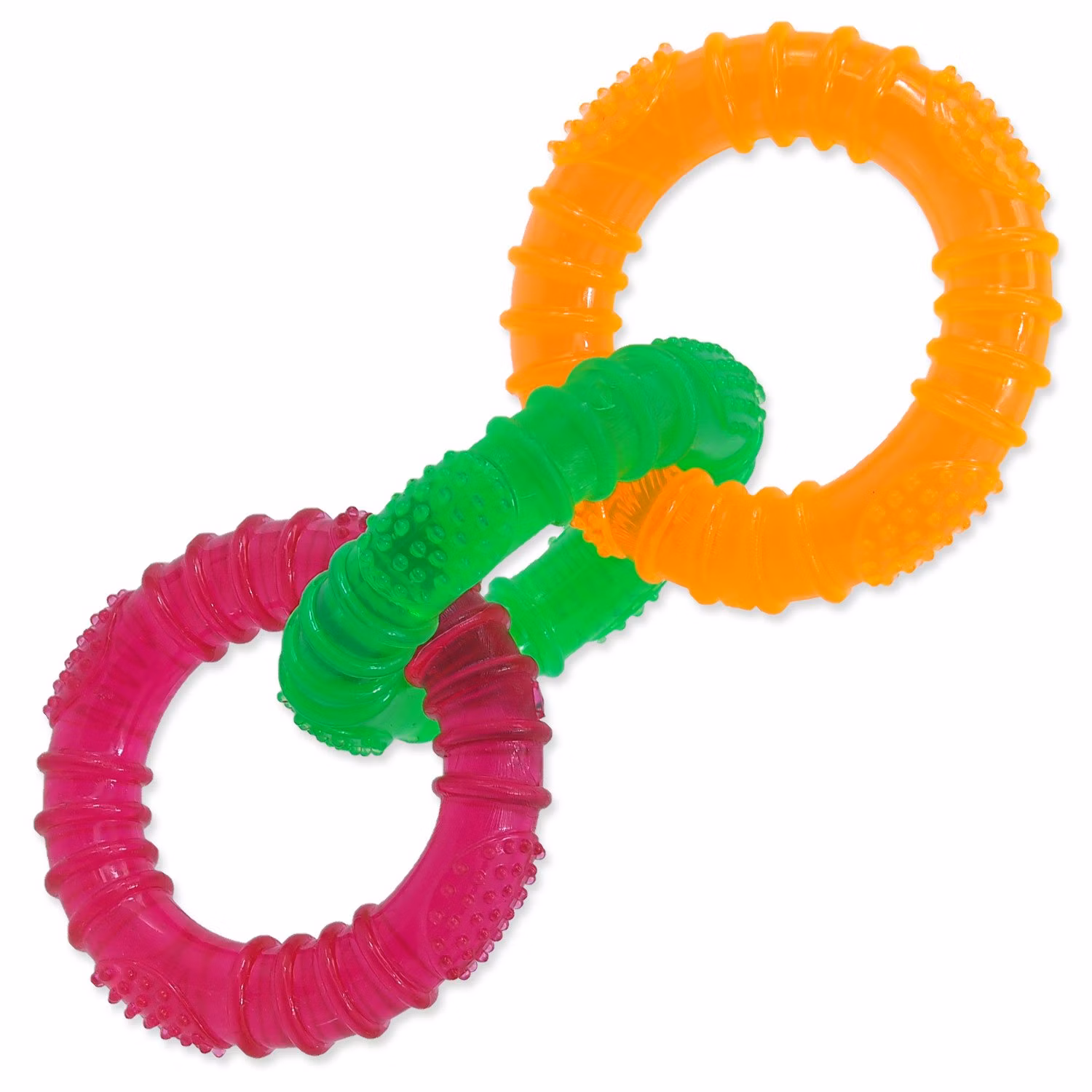 Hračka Dog Fantasy 3 kruhy gumové farebné 16cm