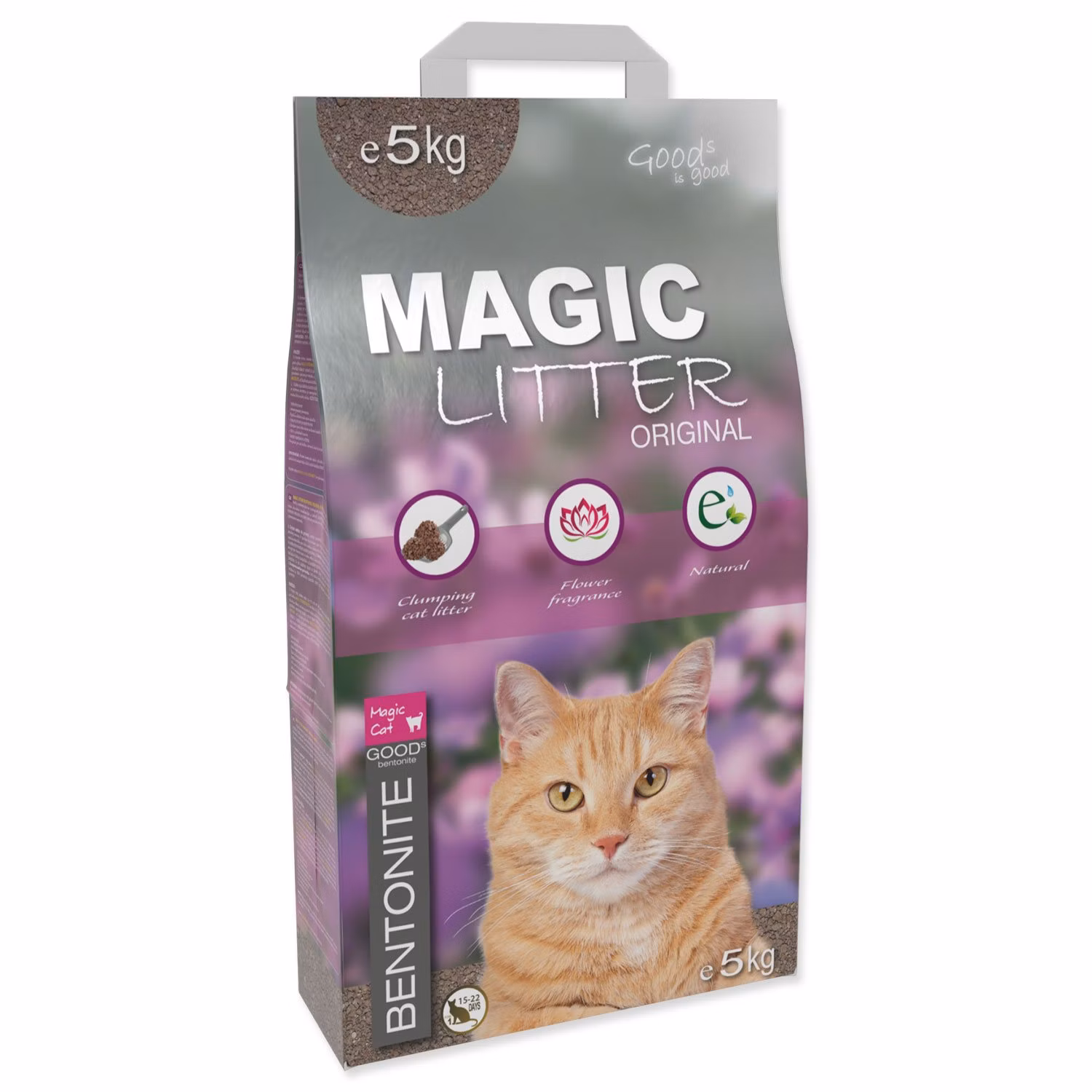 Podstielka Magic Litter Bentonite Original Flowers 5kg