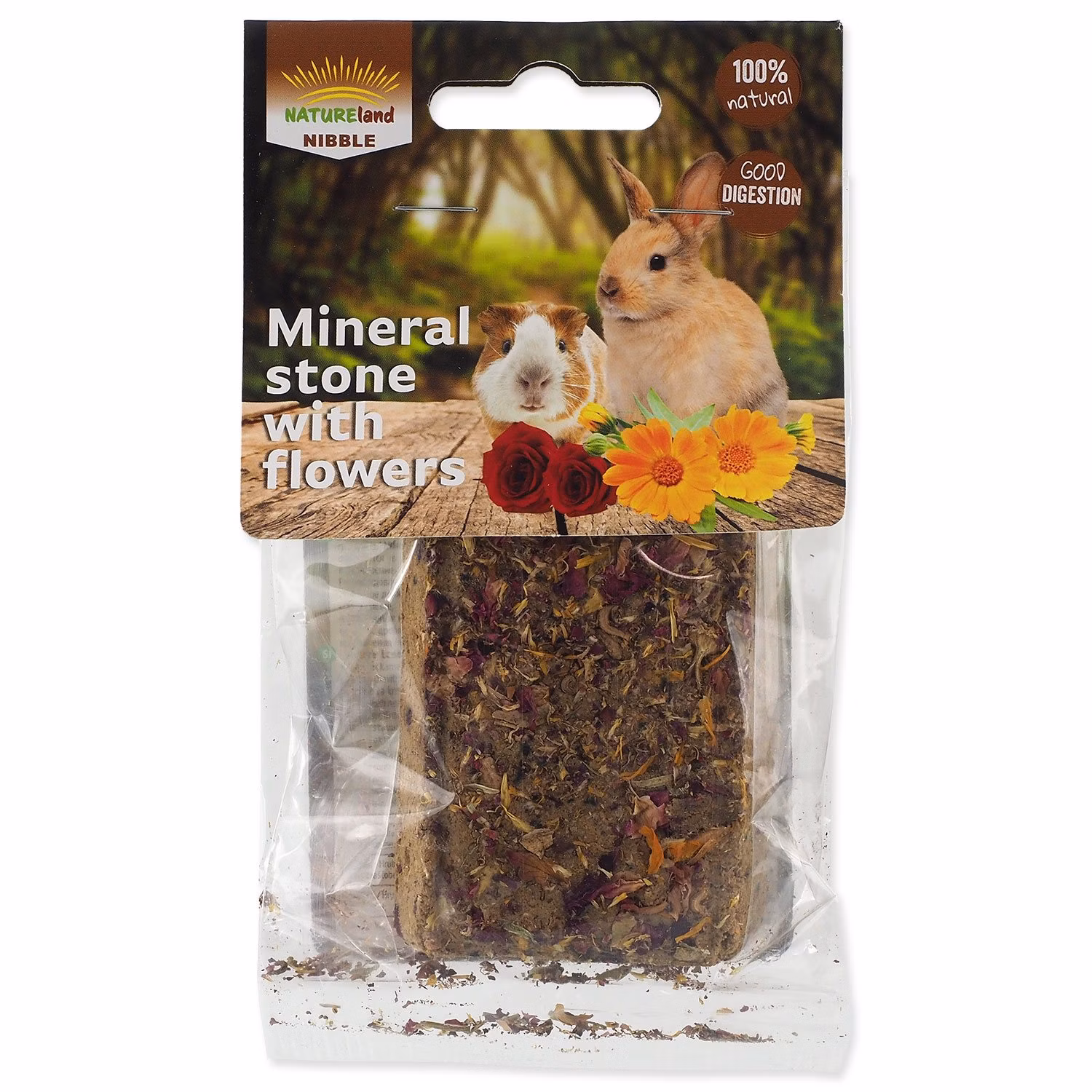 Blok Nature Land Nibble minerálny s kvetmi 100g