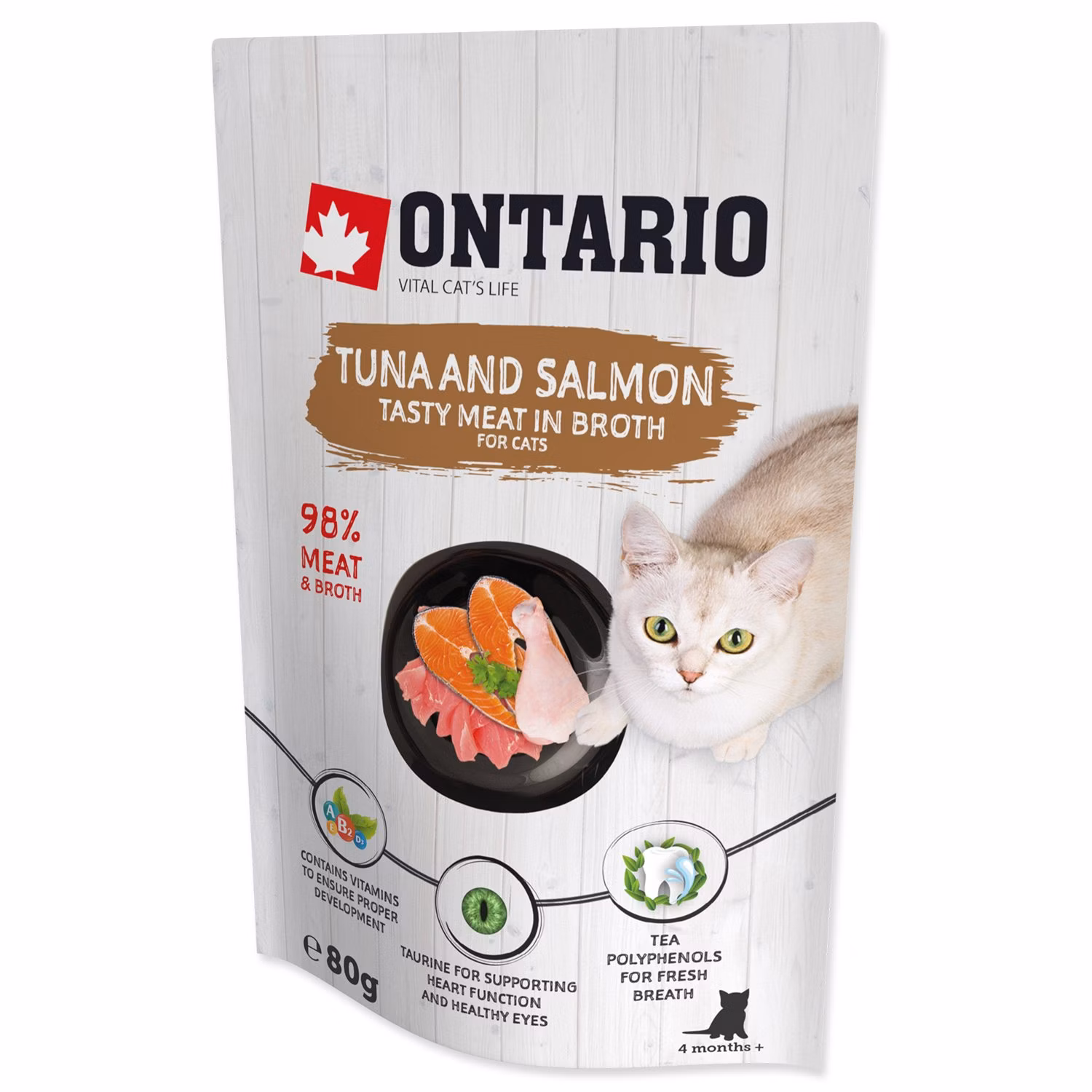 Kapsička Ontario tuniak a losos vo vývare 80g