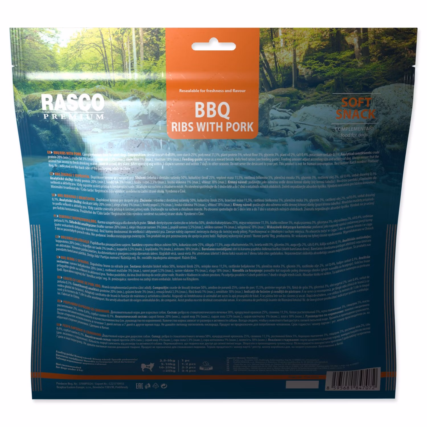 Pochúťka Rasco Premium BBQ Bravčové rebierka 500g