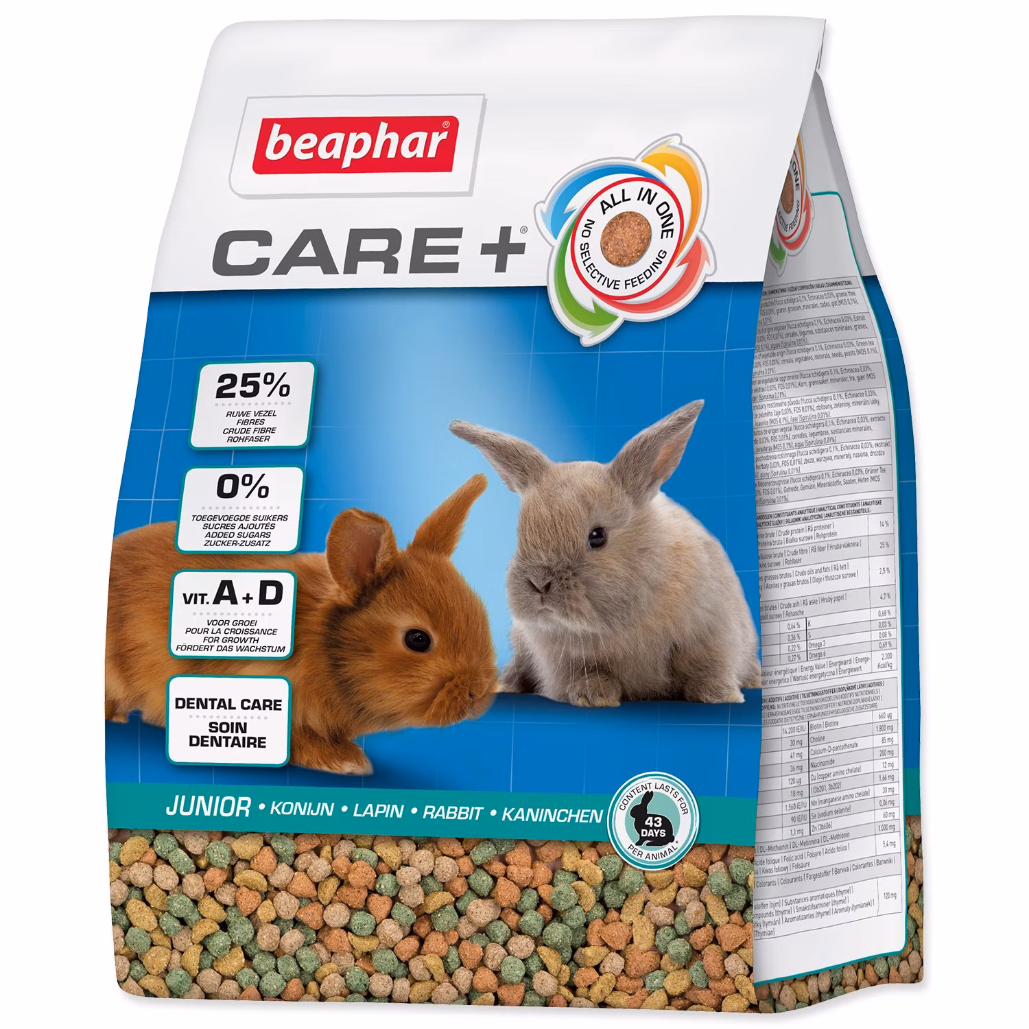 Krmivo Beaphar CARE+ králik junior 1,5kg