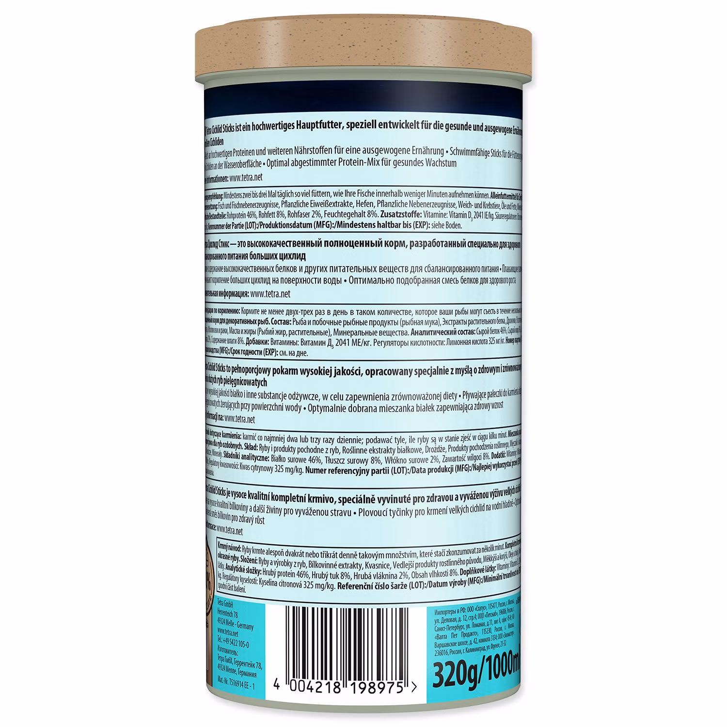 Krmivo Tetra Cichlid Sticks 1l