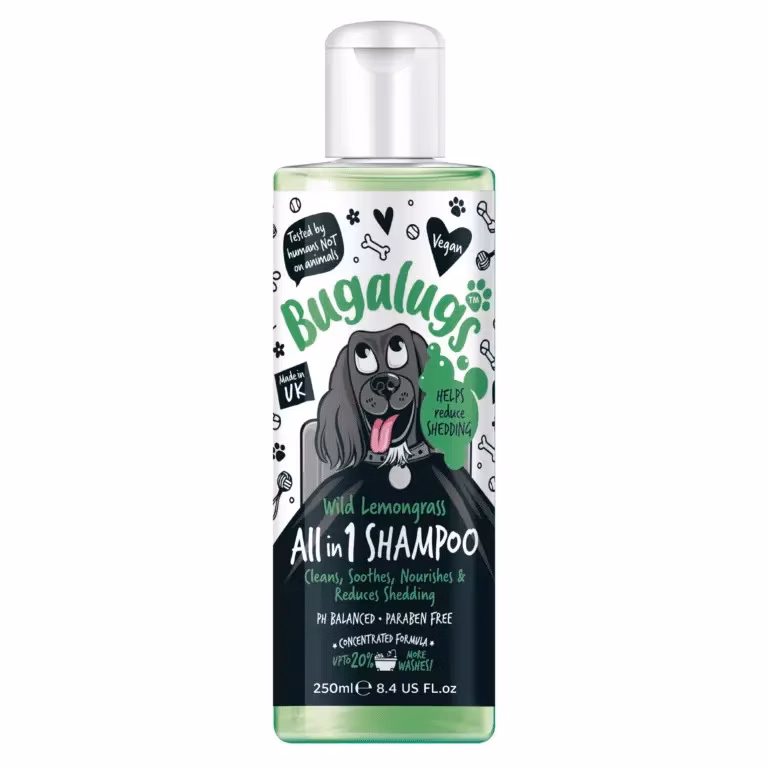 Bugalugs šampón na zníženie vypadávania srsti 4v1 – Wild Lemongrass - 250 ml