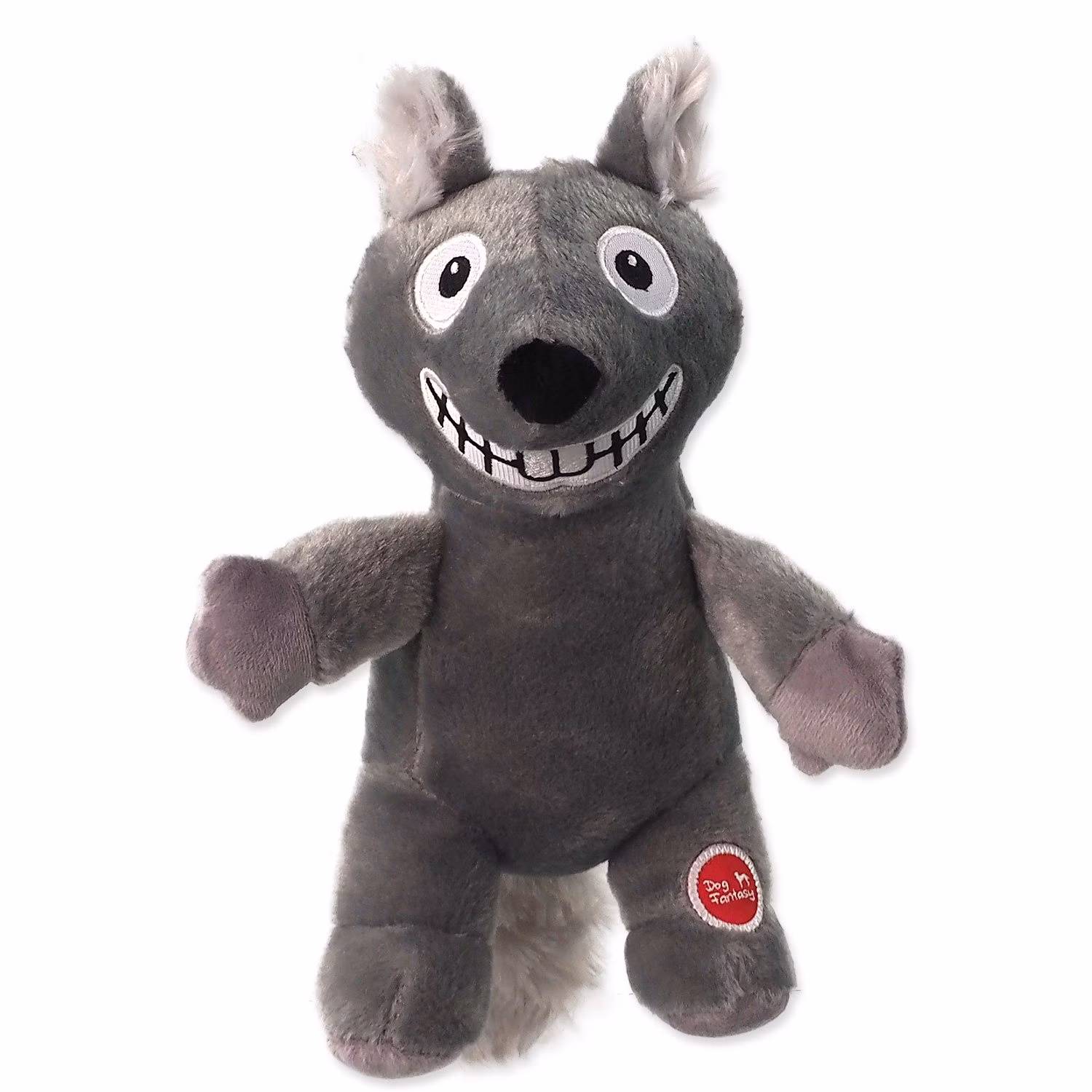 Hračky Dog Fantasy Playful Box Laughing zvieratká pískacie a šuštiaci chvost mix 29cm 18ks