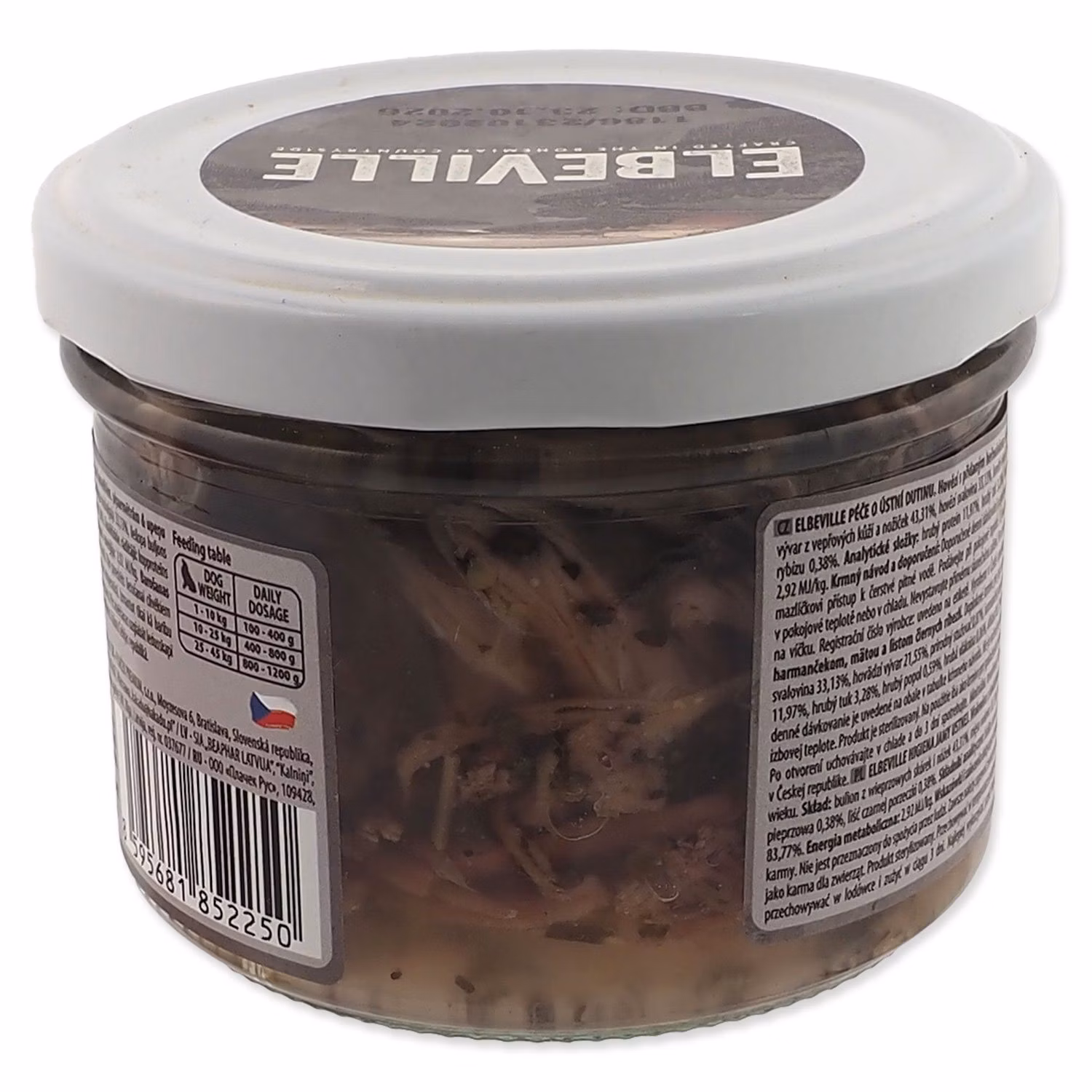 Pohár sklenený Elbeville Dog Oral Cavity Care, hovädzie s pridaným harmančekom 220ml