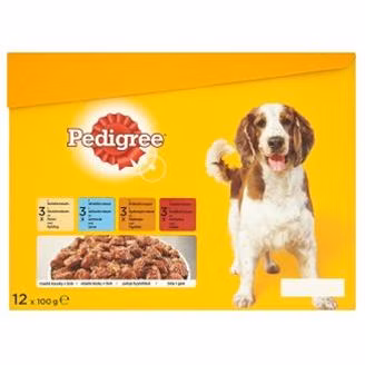 Mars PEDIGREE kapsička dog ADULT Multipack kura&jahňa&hydina&hovädzie v želé 12 x 100 g