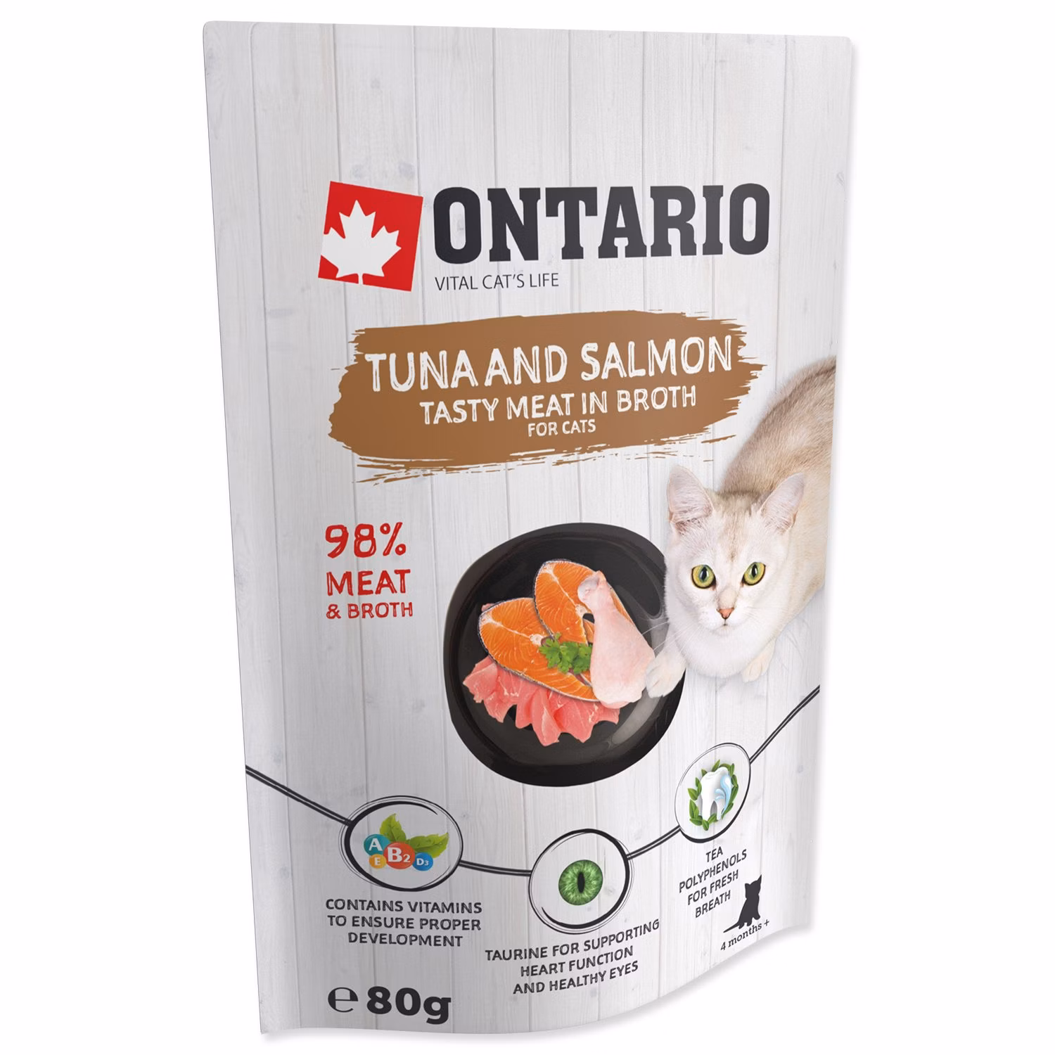 Kapsička Ontario tuniak a losos vo vývare 80g