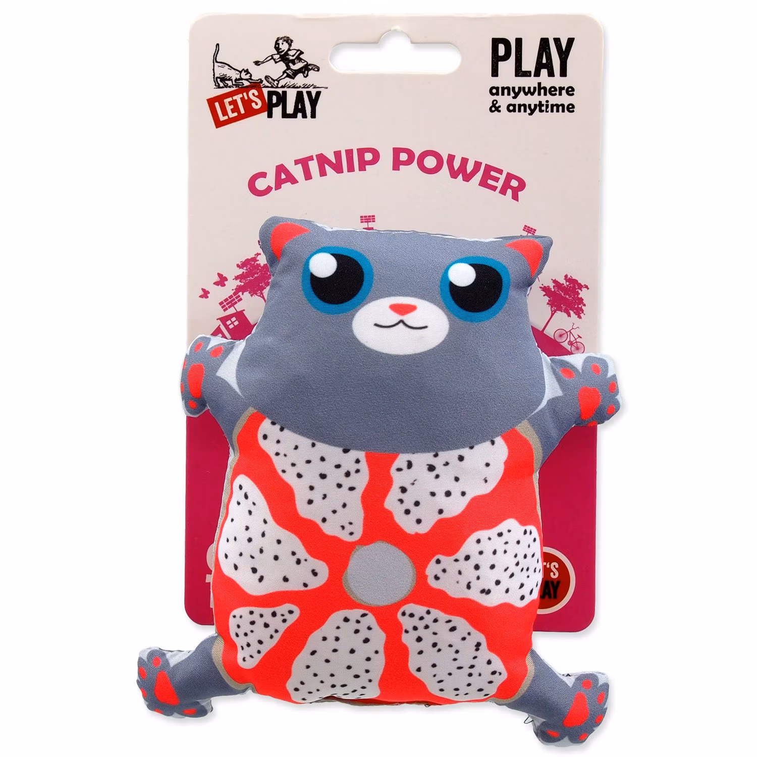 Hračka Let´s Play mačka s catnipom 4, 14cm