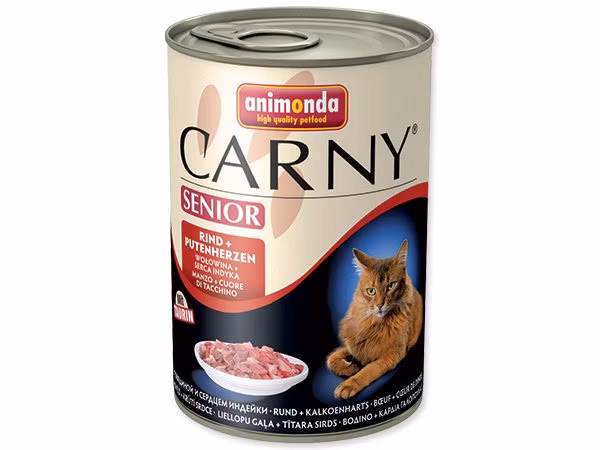 Konzerva Animonda Carny Senior hovädzie a močacie srdce 400g