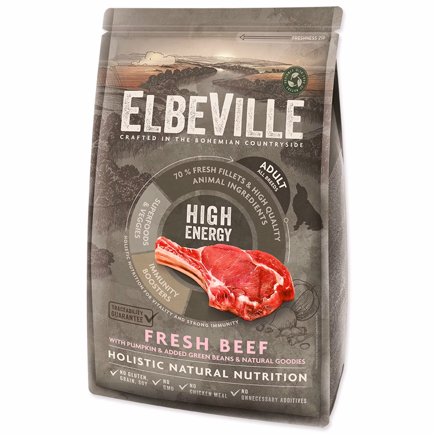 Krmivo ELBEVILLE Adult All Breeds High Energy Fresh Beef 1,4kg