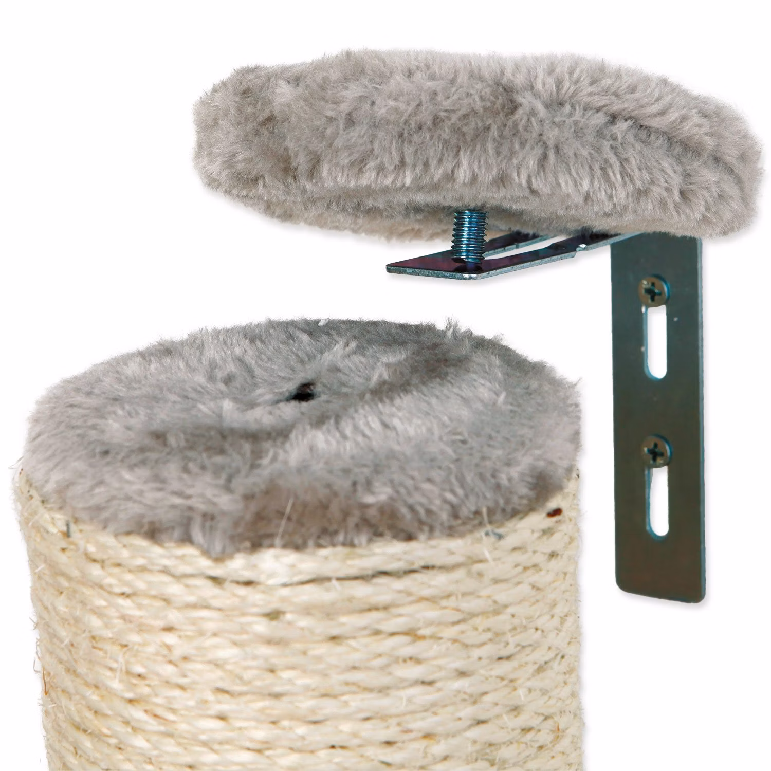 Scratching post for wall mounting, ø 11 × 80 cm, grey