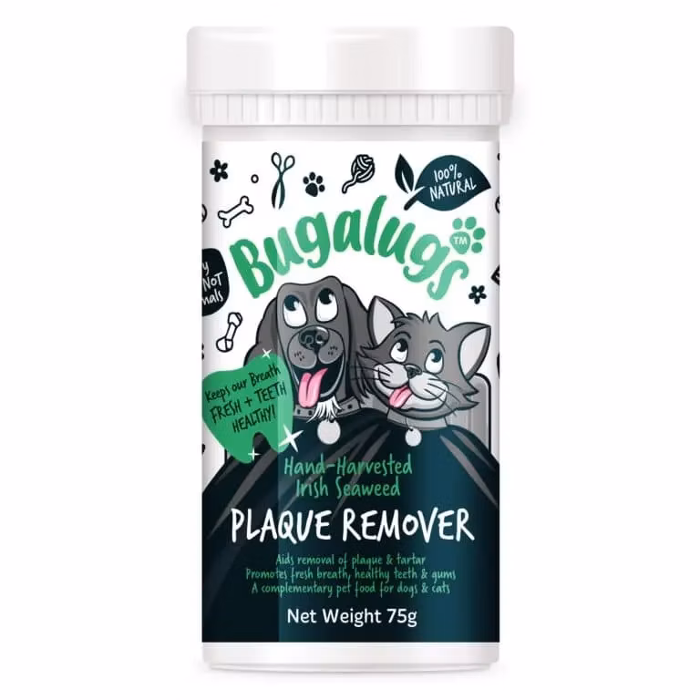 Bugalugs 100 % prírodný prášok proti zubnému povlaku a kameňu pre psov 75 g - 200 g