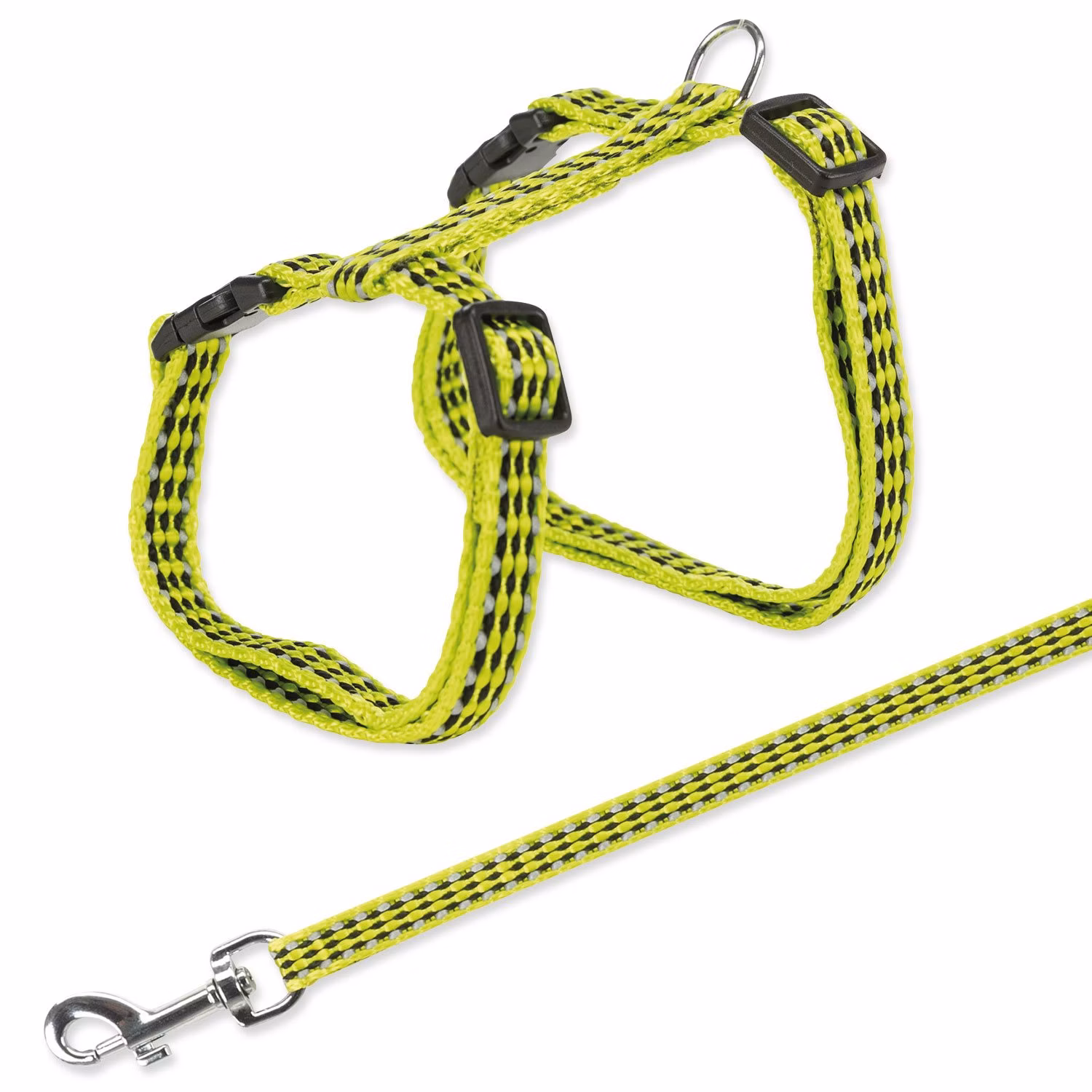 Postroj s vodítkem reflex kov. přezky 22–42cm*10mm 1,20m