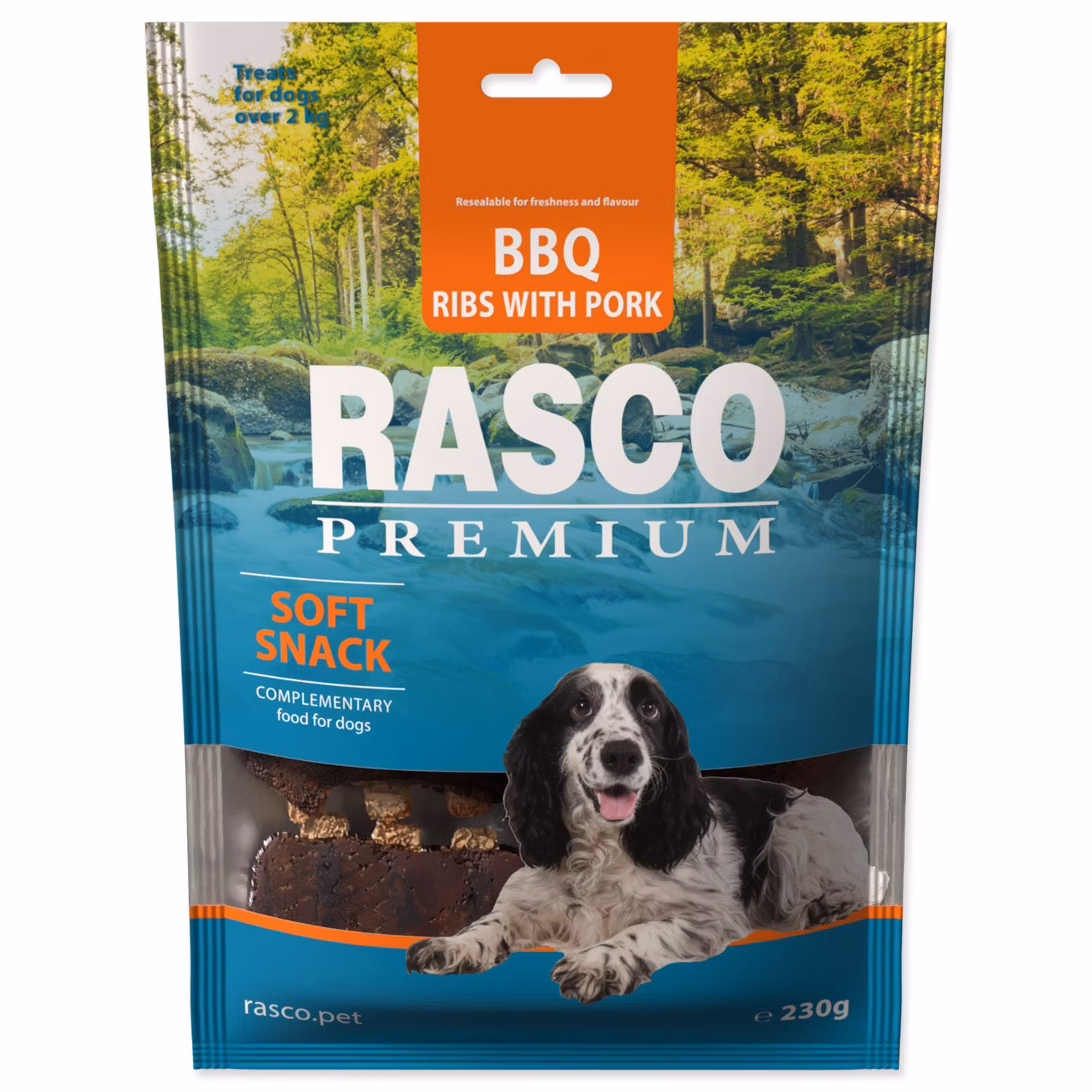 Pochúťka Rasco Premium BBQ Bravčové rebierka 230g