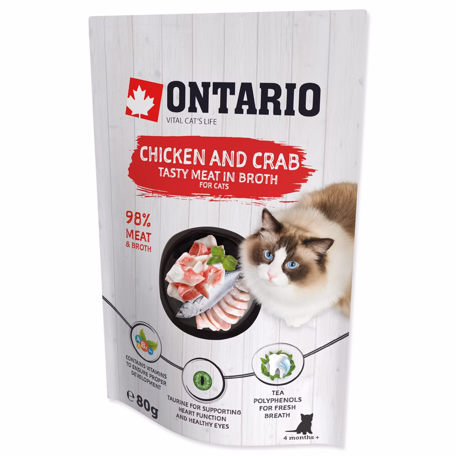 Kapsička Ontario kura a krab vo vývare 80g