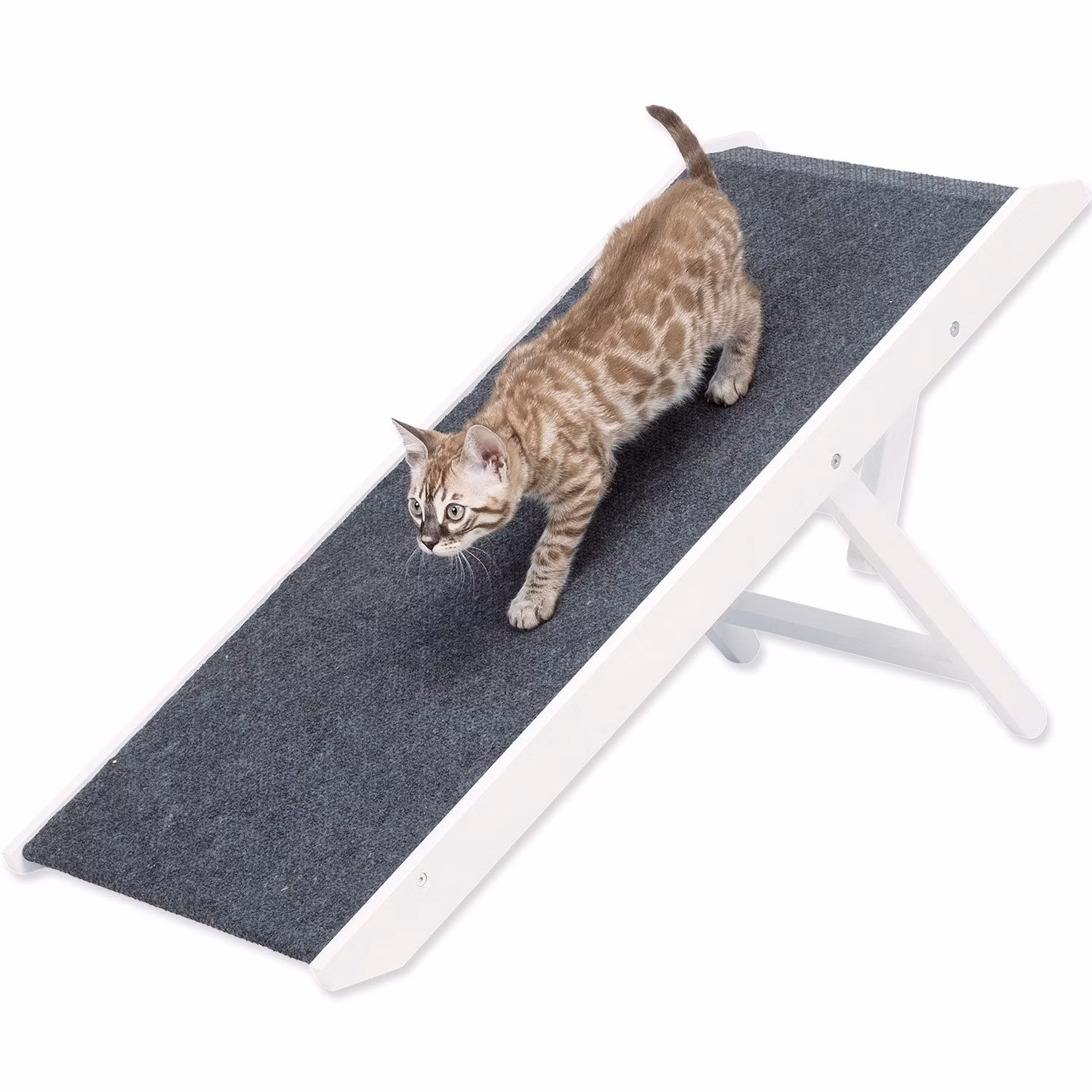 Ramp, height-adjustable, MDF, 36 × 43 × 90 cm, white