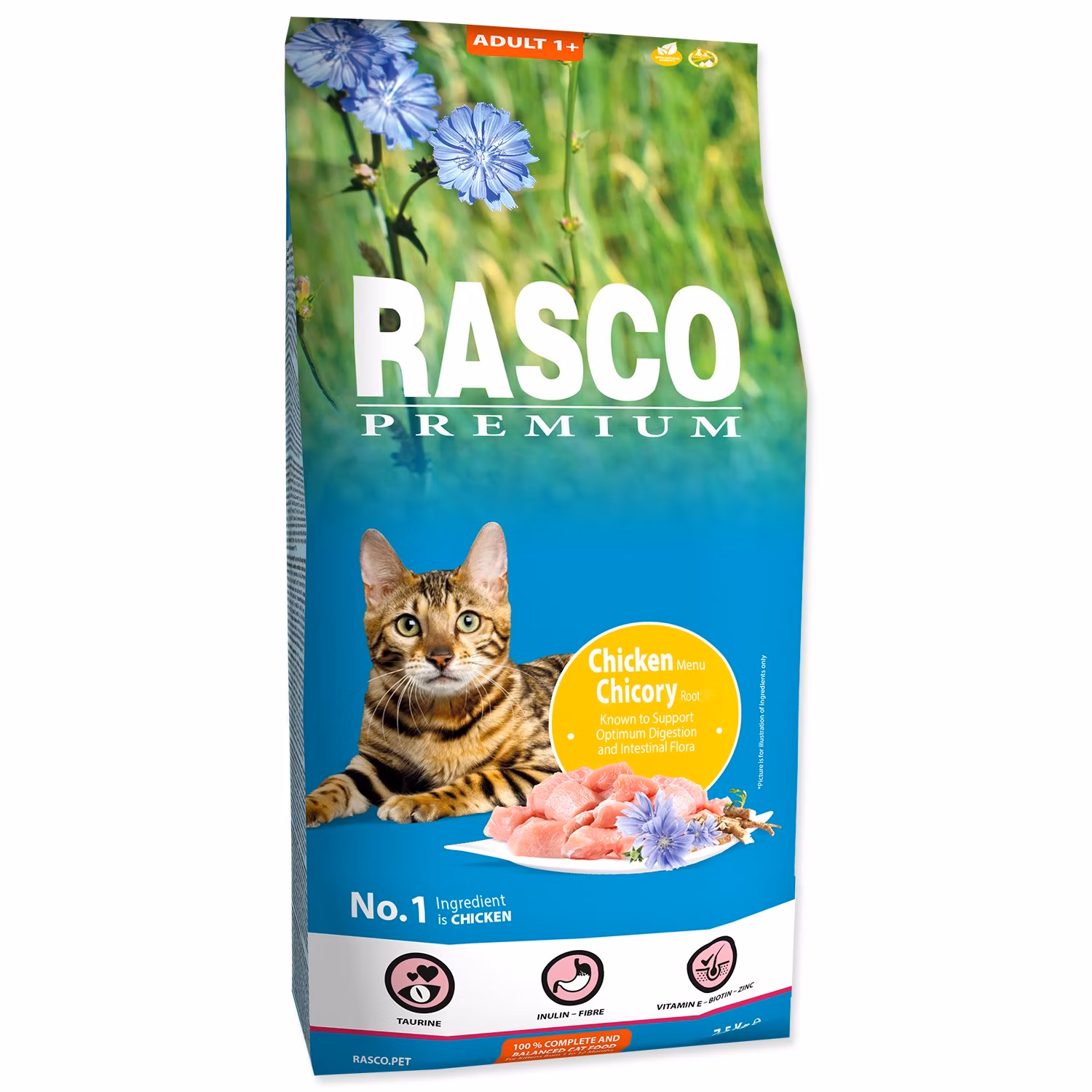 Krmivo Rasco Premium Adult kura s koreňom čakanky 7,5kg