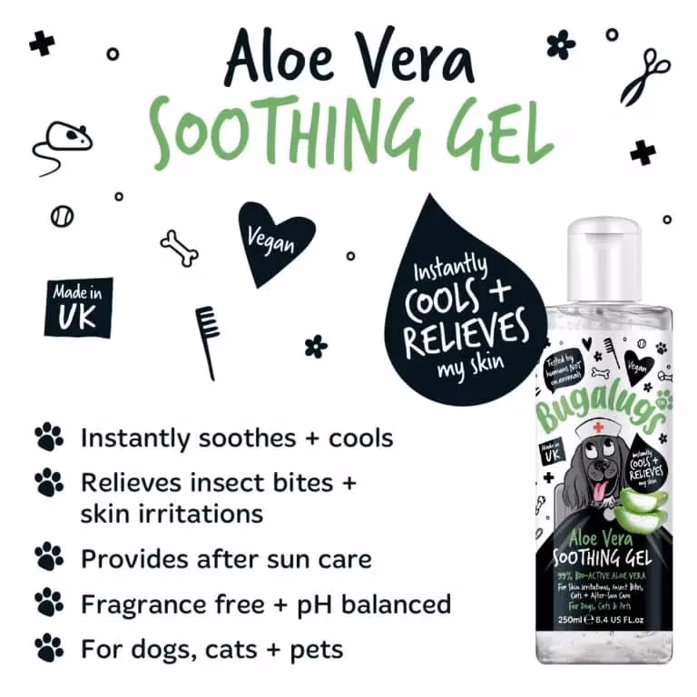 Bugalugs upokojujúci gél pre psov s aloe vera - 500 ml