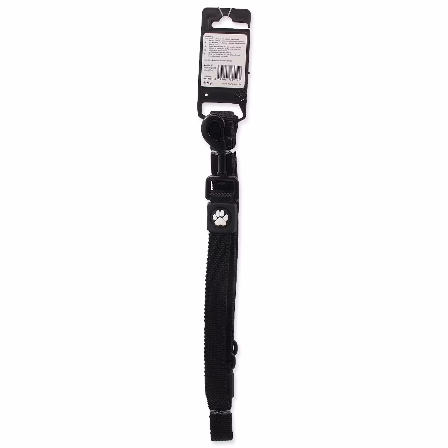 Vodítko Active Dog Bungee Neoprene M čierne 2x120cm