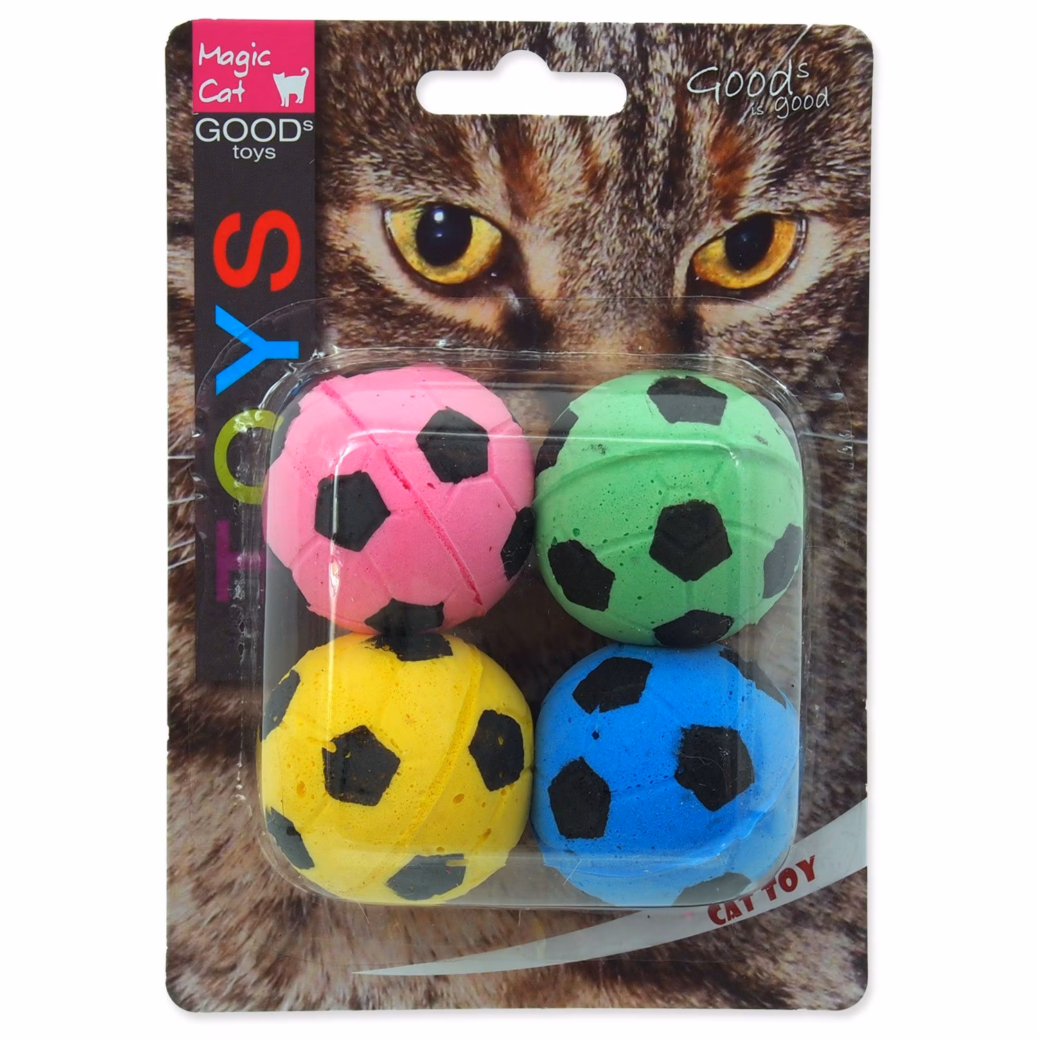 Hračka Magic Cat loptička penová futbalová 3,75cm 4ks