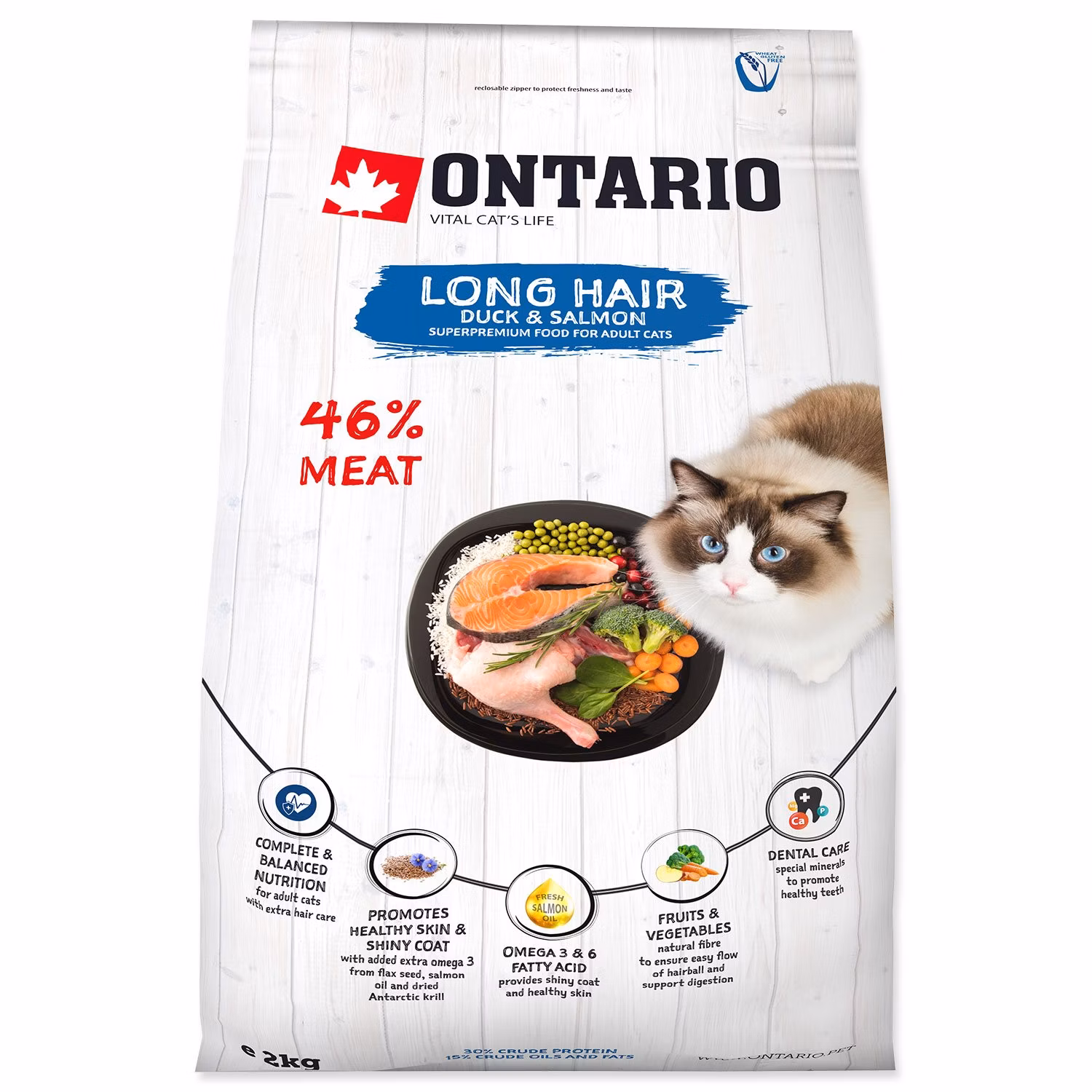 Krmivo Ontario Cat Longhair 2kg