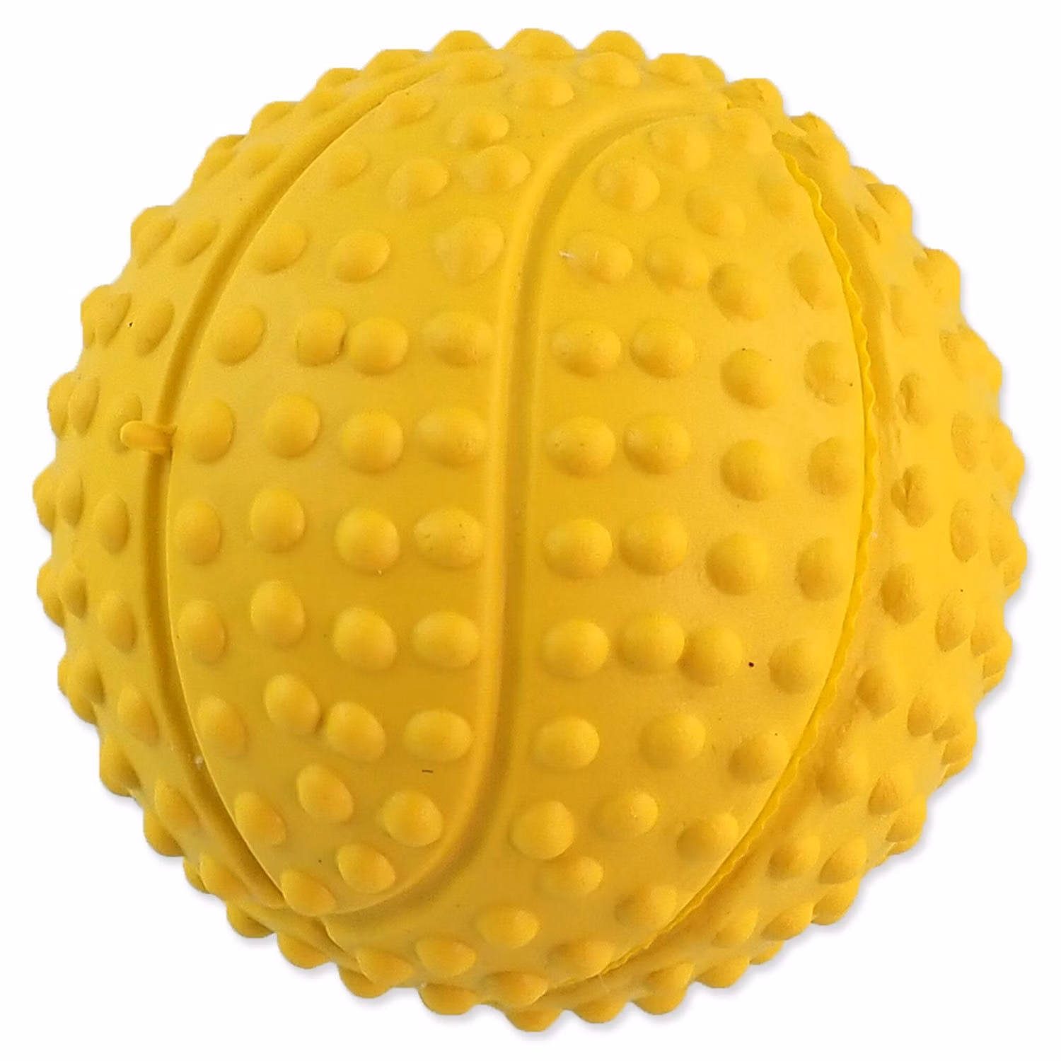 Hračka Dog Fantasy lopta basketbal s bodlinami pískacia mix farieb 5,5cm