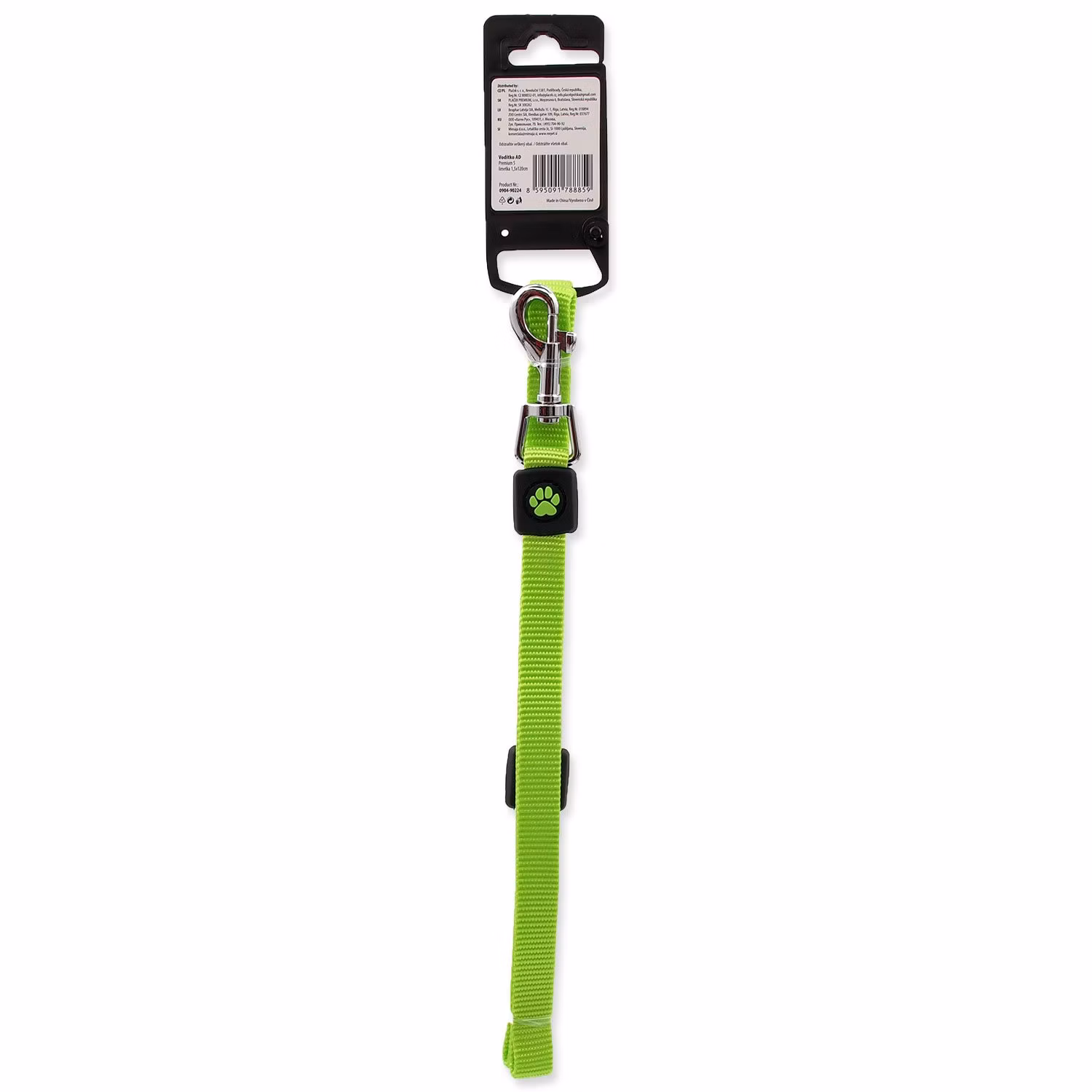 Vodítko Active Dog Premium S limetka 1,5x120cm