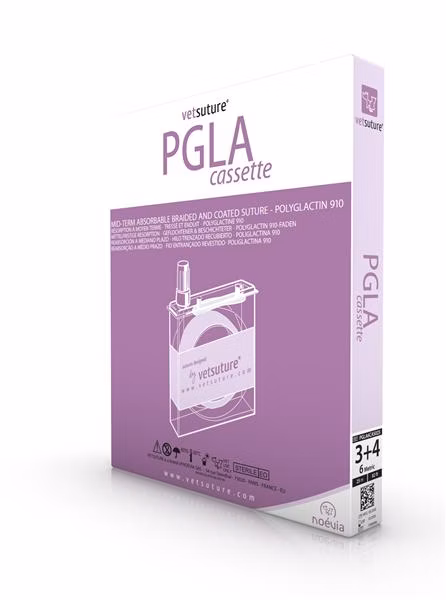 Vetsuture PGA 6EP, 3+4USP, 25 m/kazeta