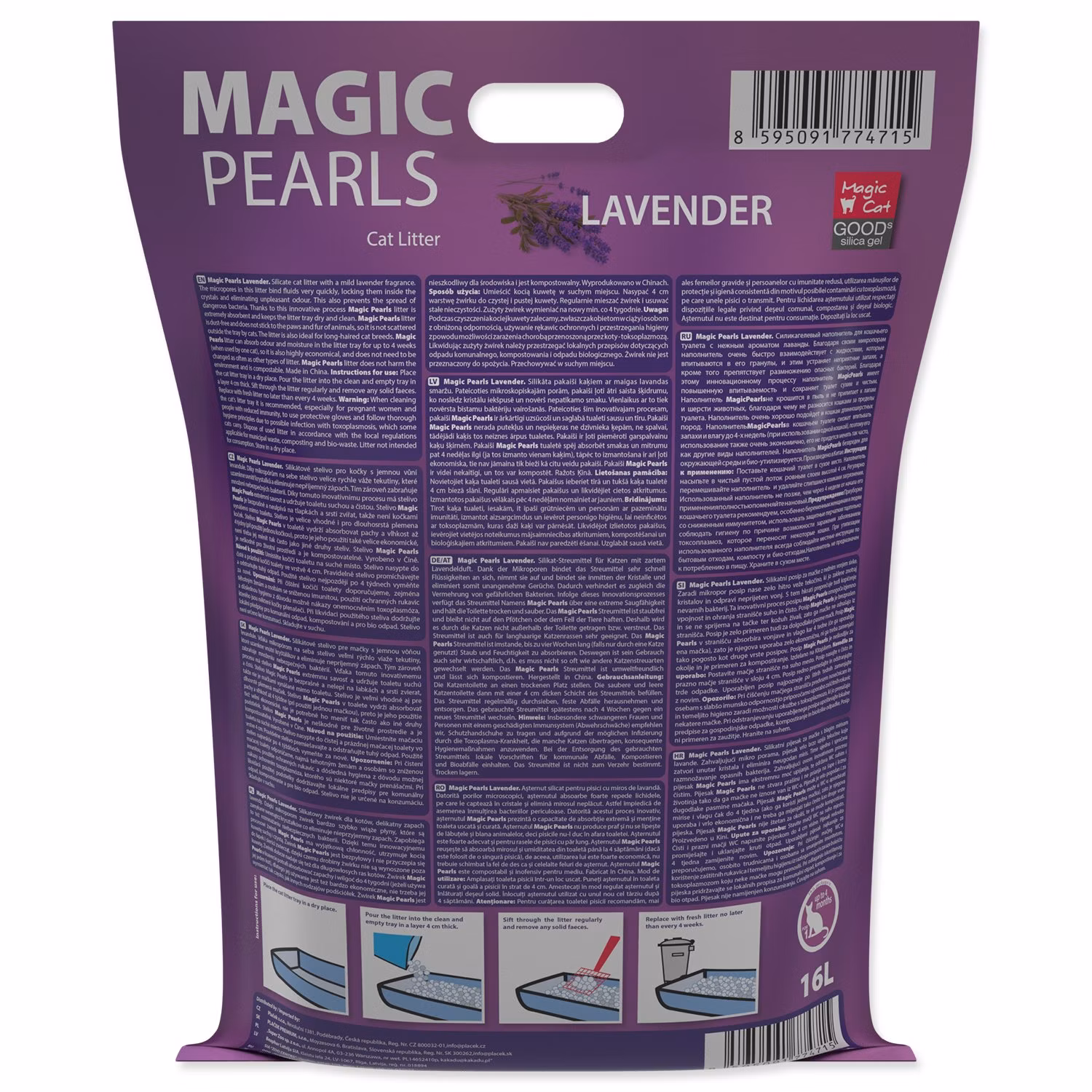 Podstielka Magic Pearls Lavender 16l/6,3kg