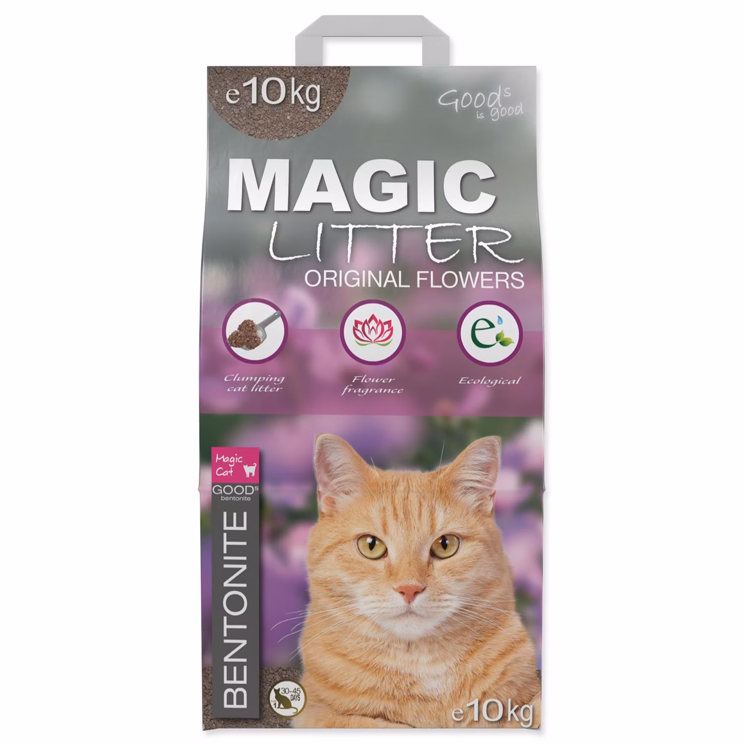 Podstielka Magic Litter Bentonite Original Flowers 10kg