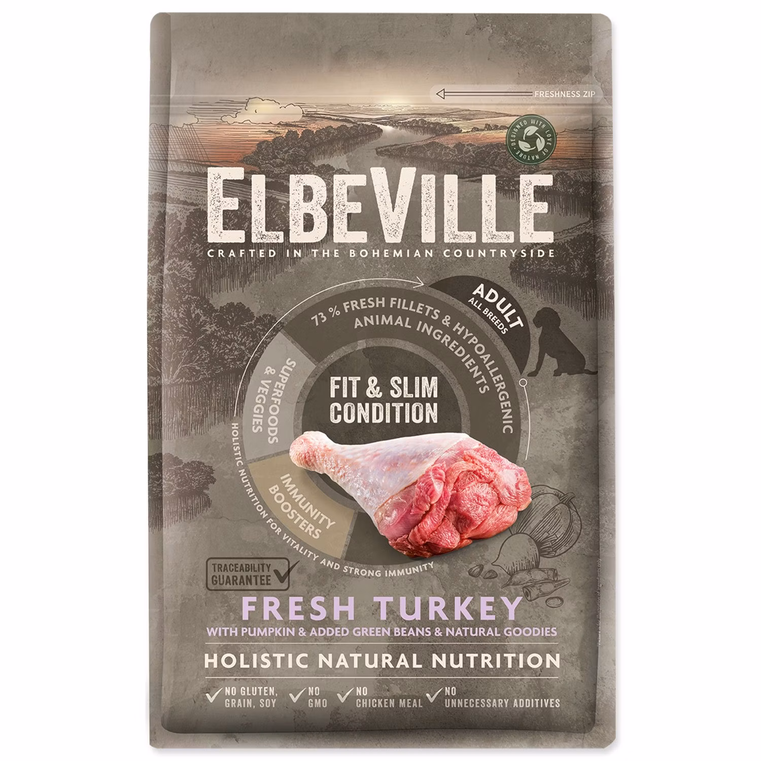 Krmivo ELBEVILLE Adult All Breeds Fit and Slim Condition Fresh 4kg