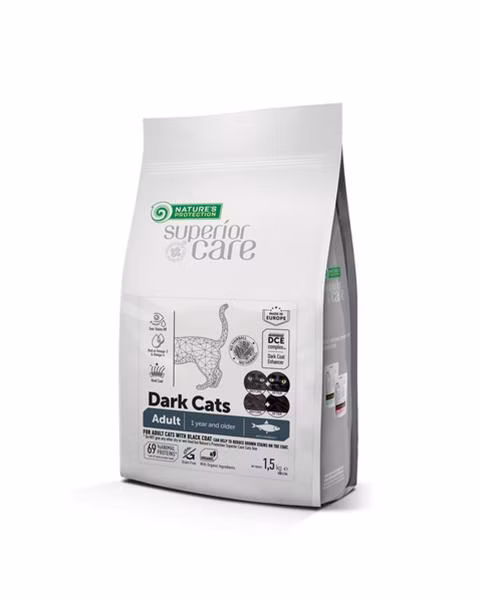 Natures P Superior care dark cat GF adult herring all breed 1,5 kg