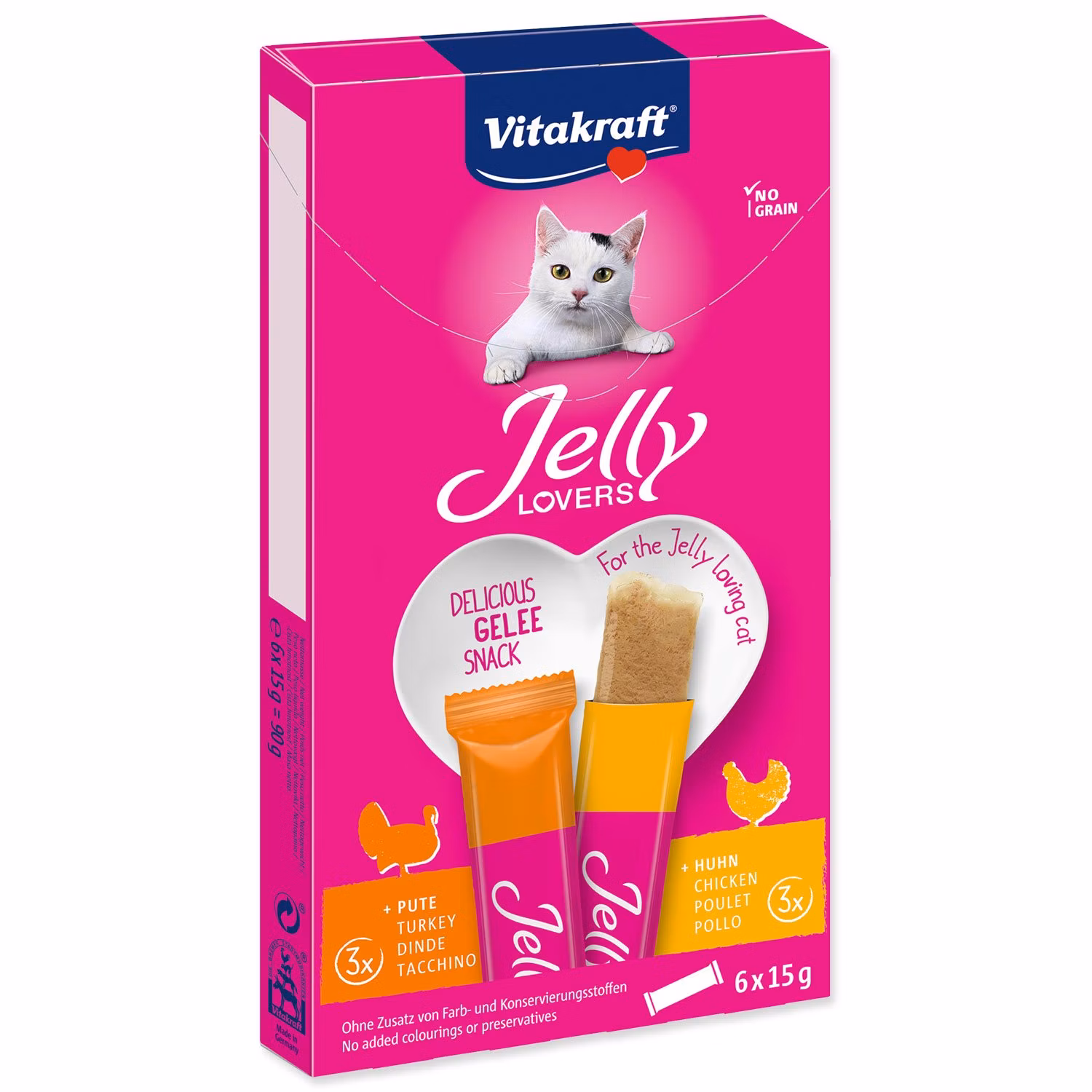 Pochúťka Vitakraft Jelly Lovers kura a morka 6x15g