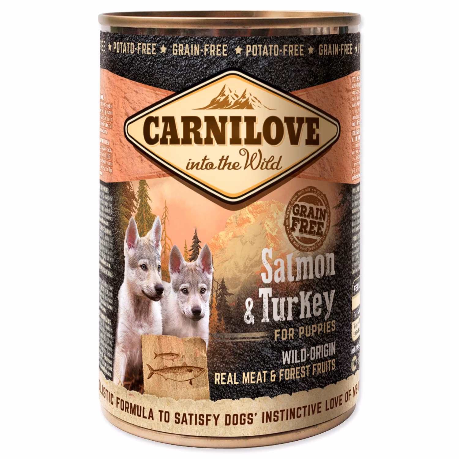 Konzerva Carnilove Wild Meat Puppy losos a morka 400g