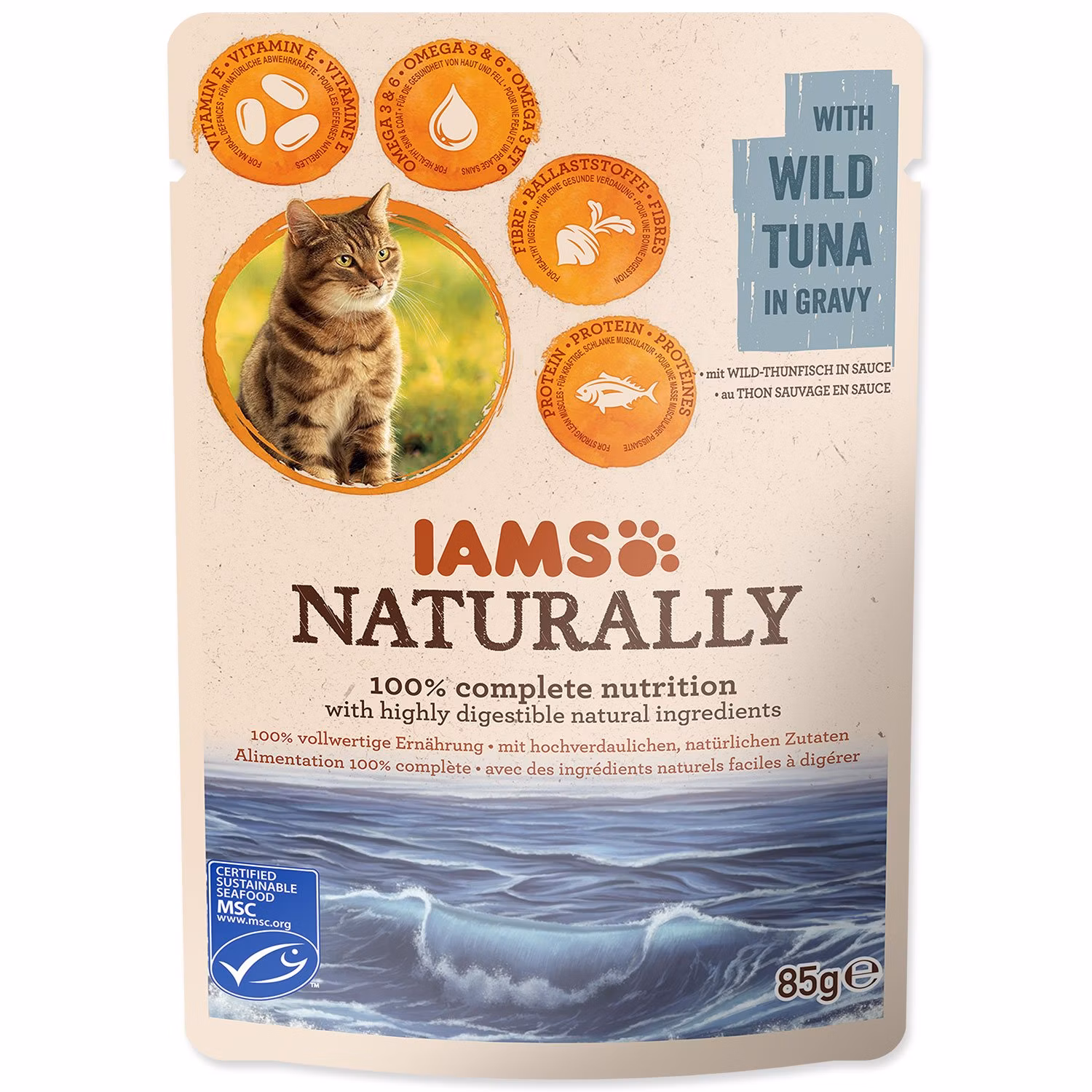 Kapsička IAMS Naturally tuňák v omáčke 85g
