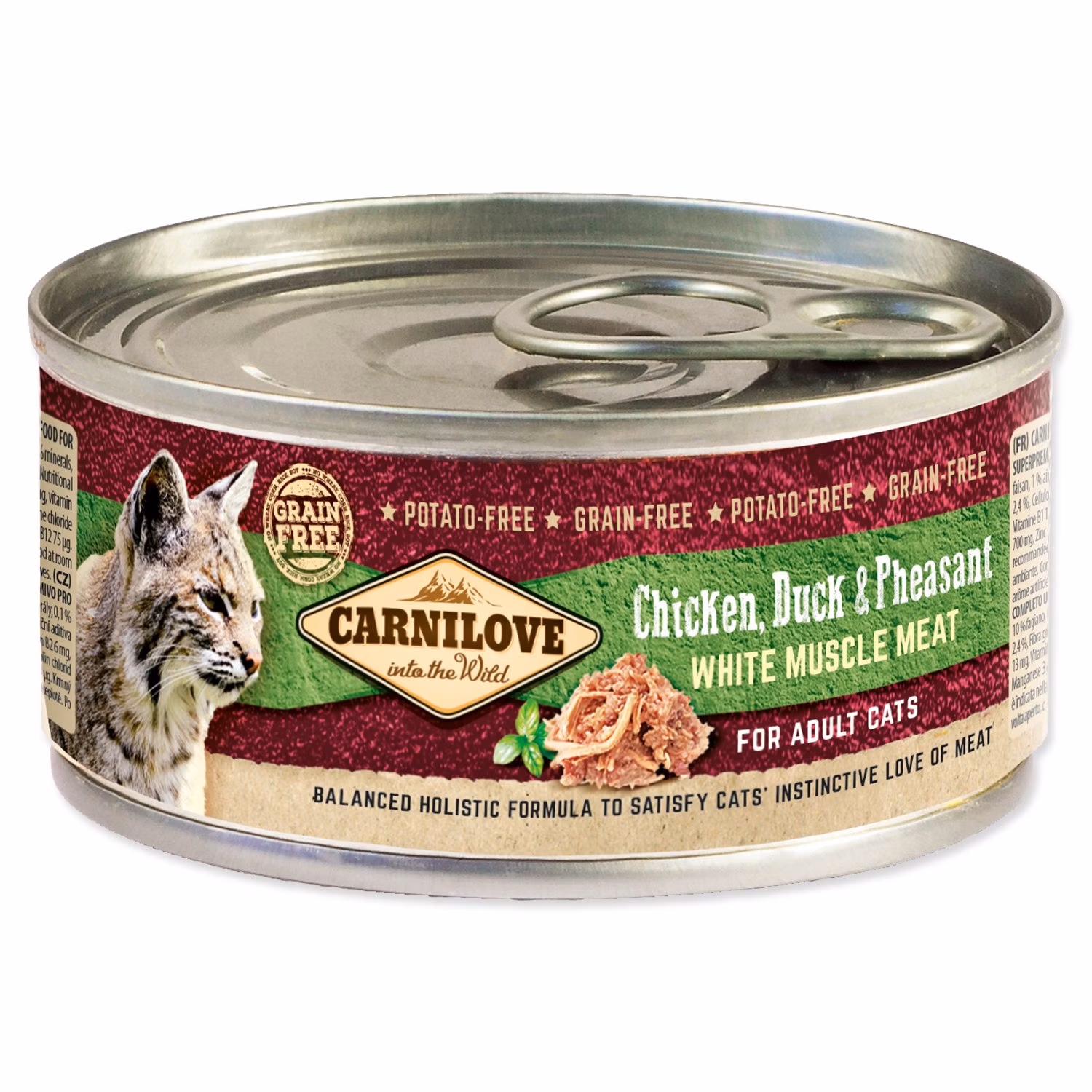 Konzerva Carnilove WMM Adult Cats kura, kačka a bažant 100g