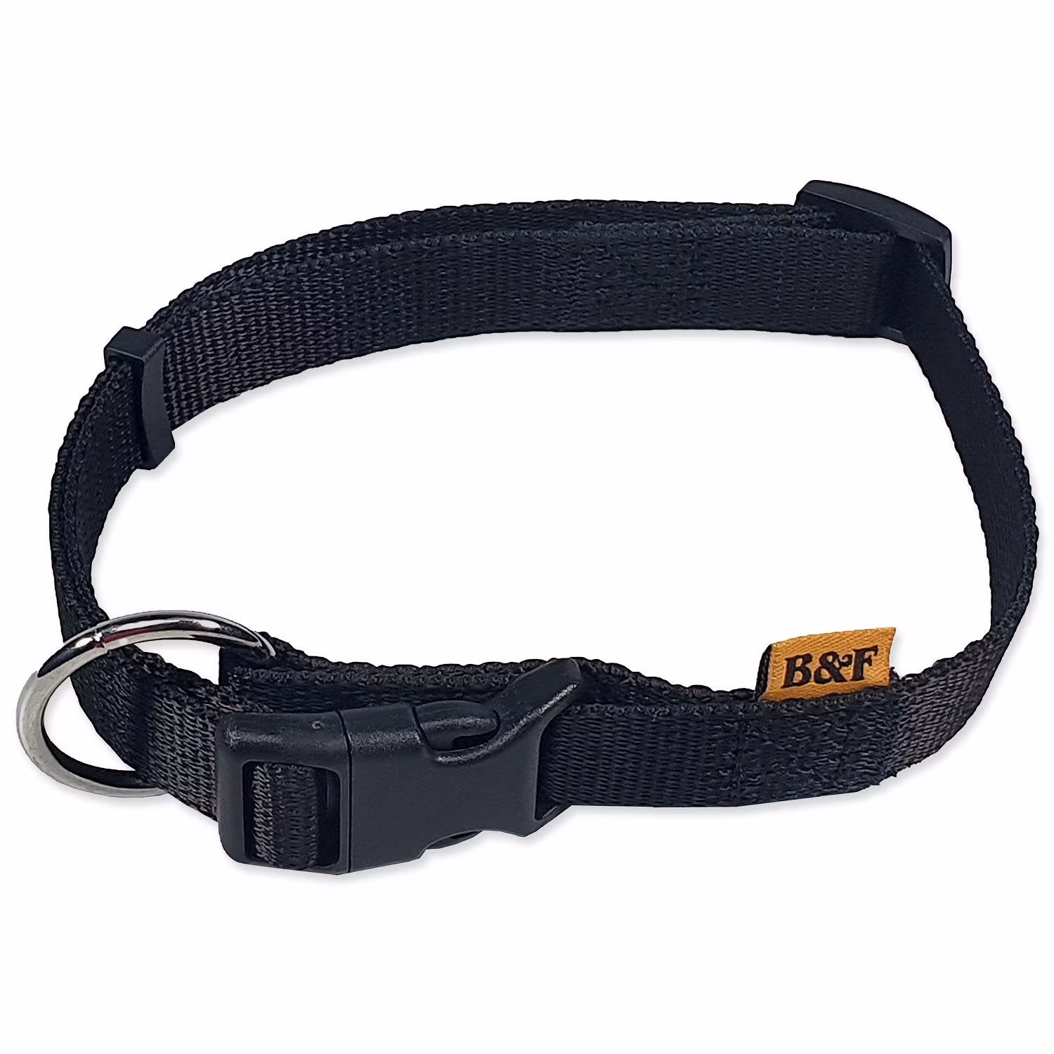 Obojek BAF nylon černý 2,5x40-66cm