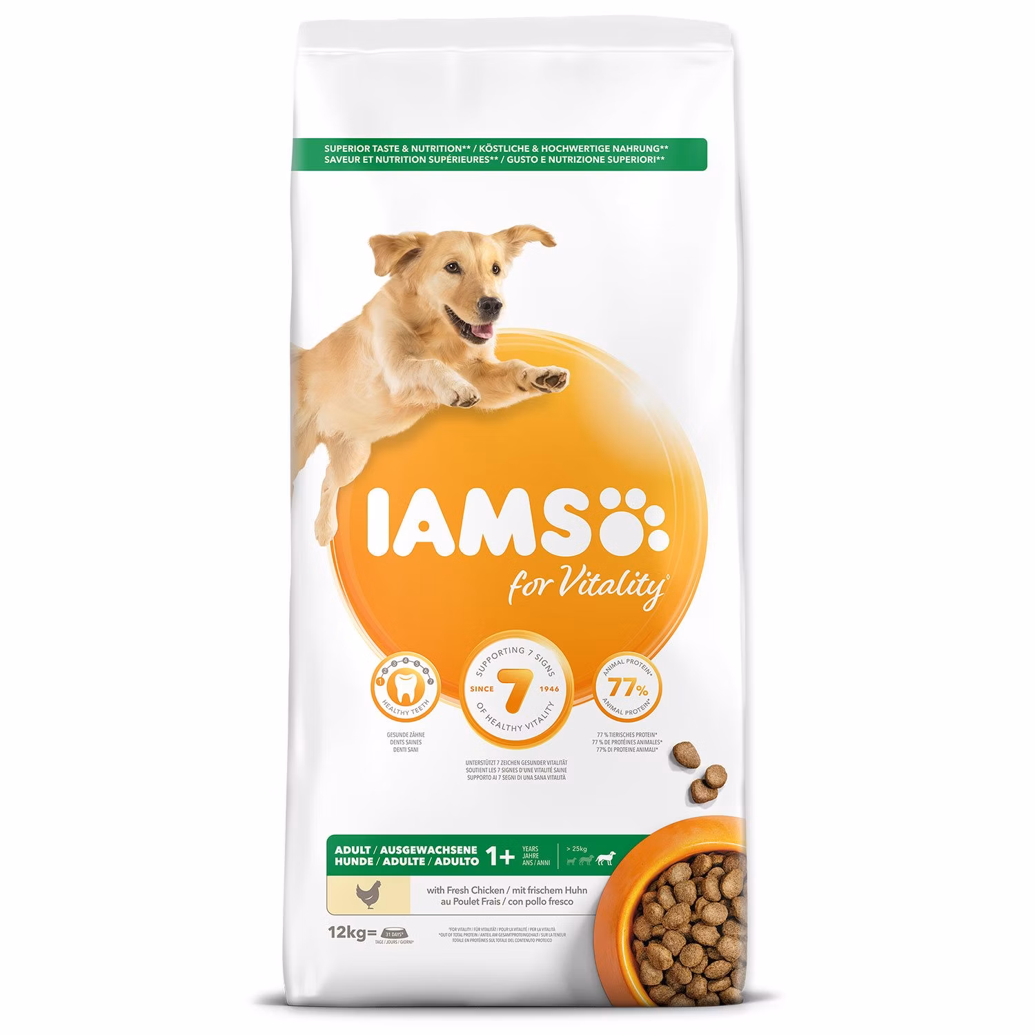 Krmivo IAMS Dog Adult Large Chicken 12kg