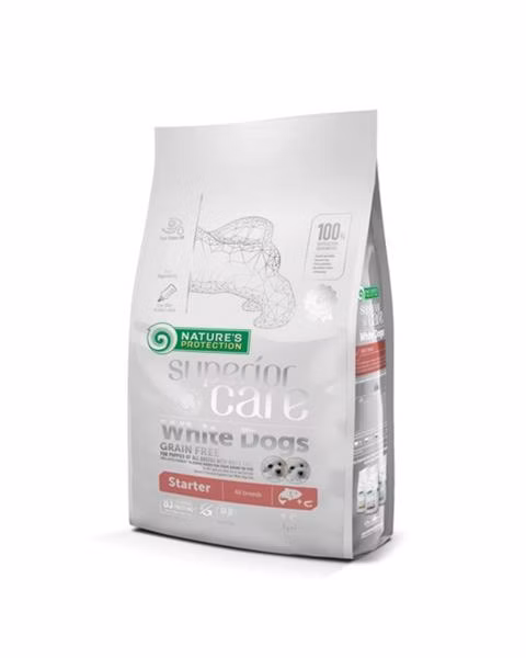 Natures P Superior care white dog puppies starter all breeds salmon 1,5 kg