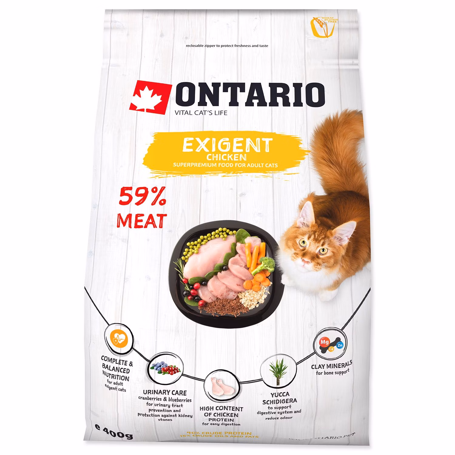Krmivo Ontario Cat Exigent 0,4kg