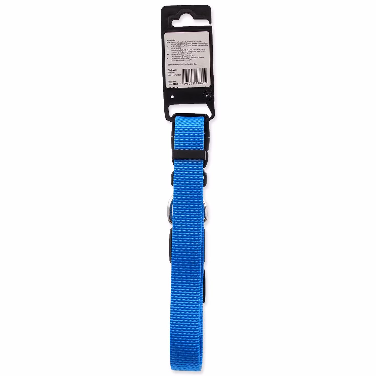 Obojok Active Dog Premium L modrý 2,5x45-68cm