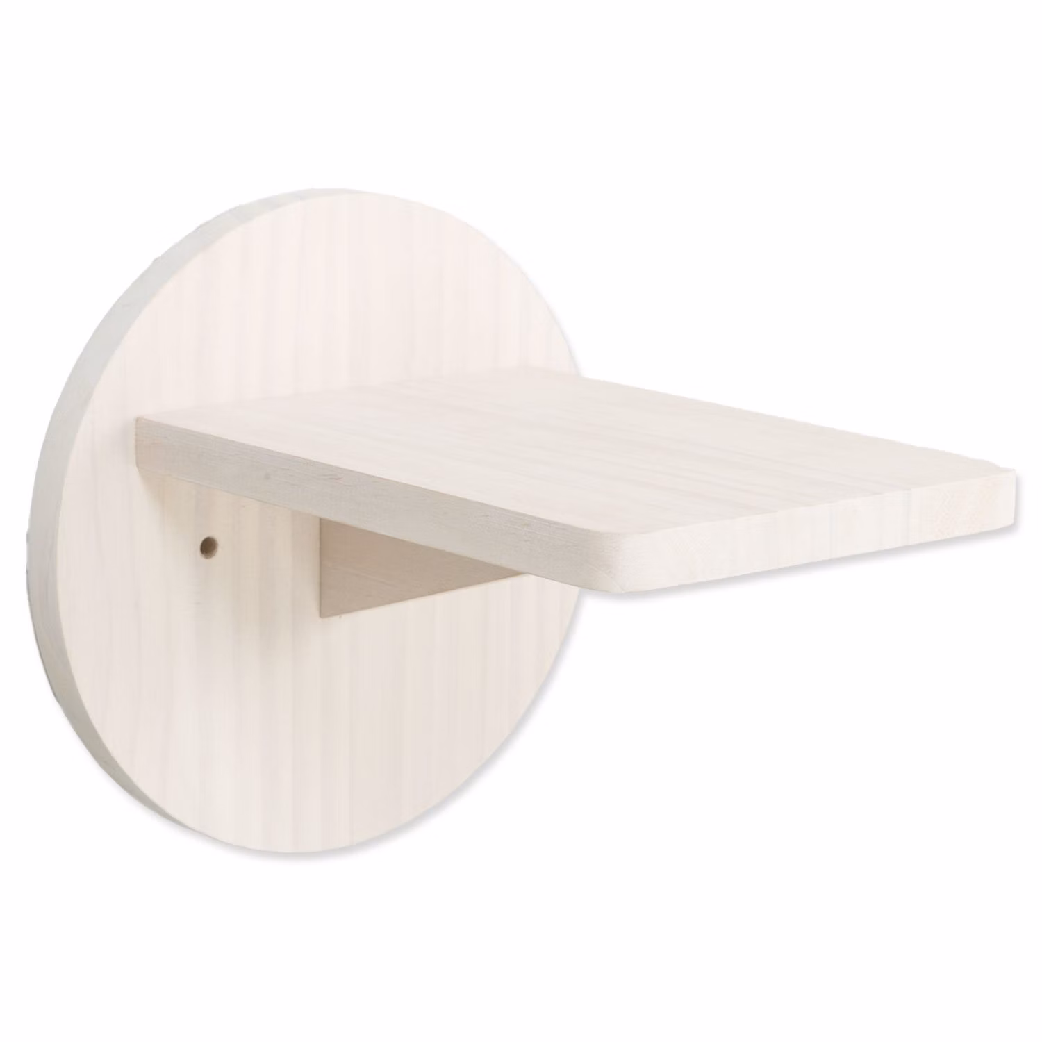 Climbing step for wall, pine wood, ø 19 × 22 cm, white