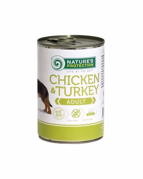Natures P KONZERVA dog adult Chicken & Turkey 400 g