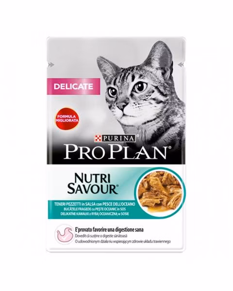 ProPlan MO Cat Adult delicate morské ryby kapsička 26x85 g