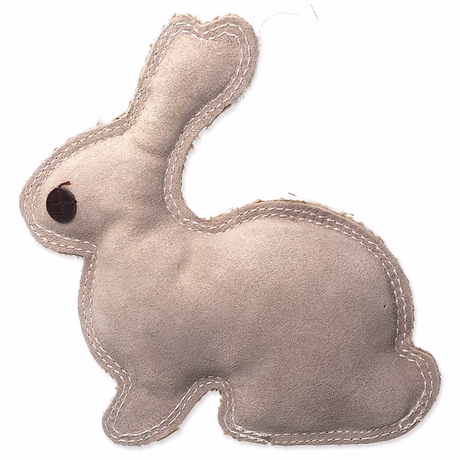 Hračka Dog Fantasy Dura-fused králik malý pískací, koža a juta 20cm