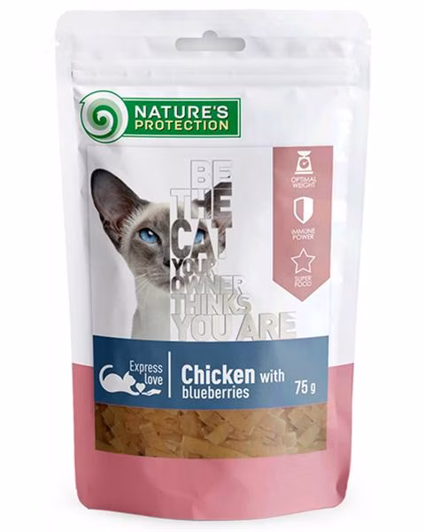Pamlsok Natures P Snack cat chicken & blueberries 75 g